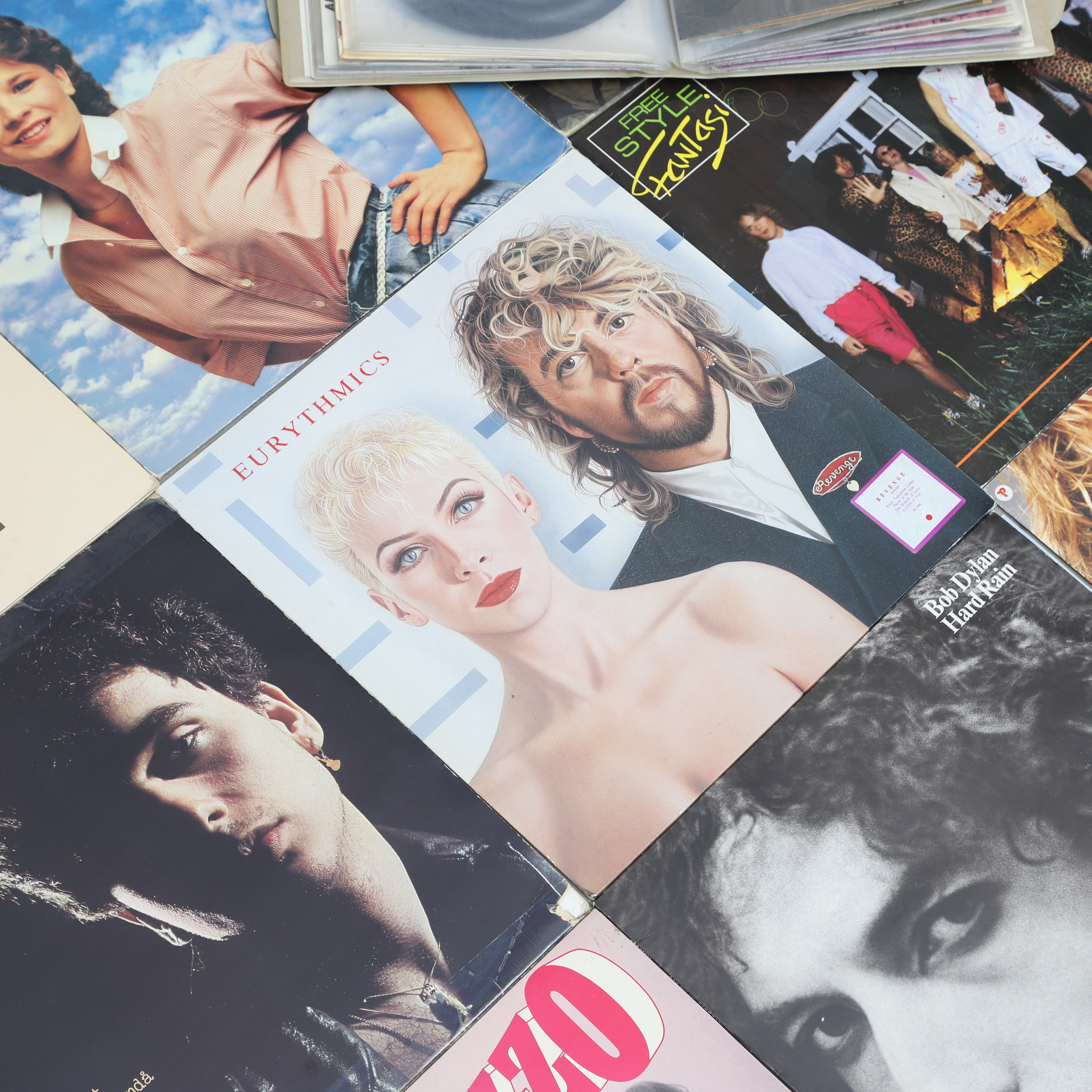 LP OCH EP-SKIVOR, parti, blandade titlar och genrer, bland annat Bob Dylan, Pernilla och Ulf Lundell, 1900-tal.