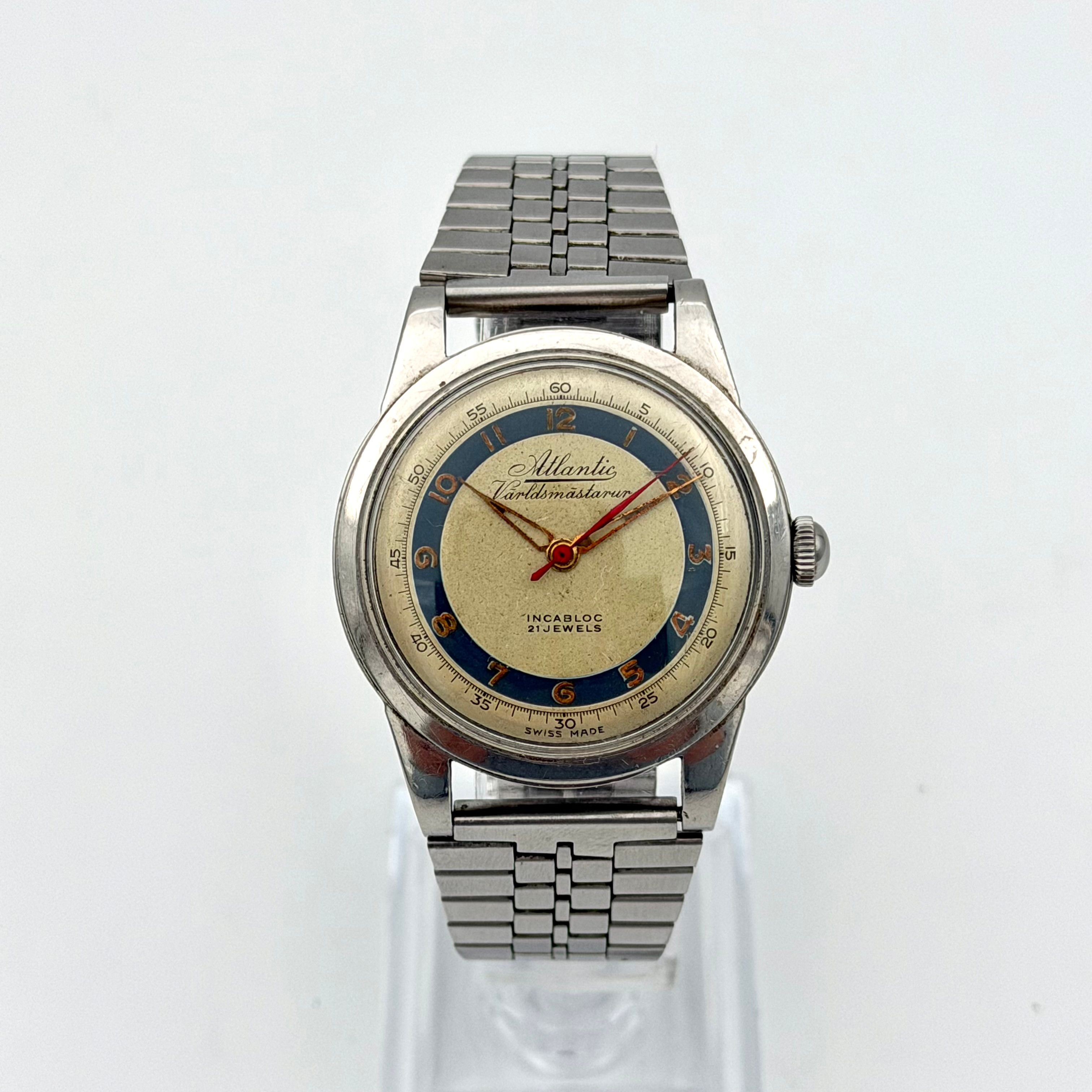 ATLANTIC VÄRLDSMÄSTARUR, armbandsur, 1950/60-tal, manuell, stål.