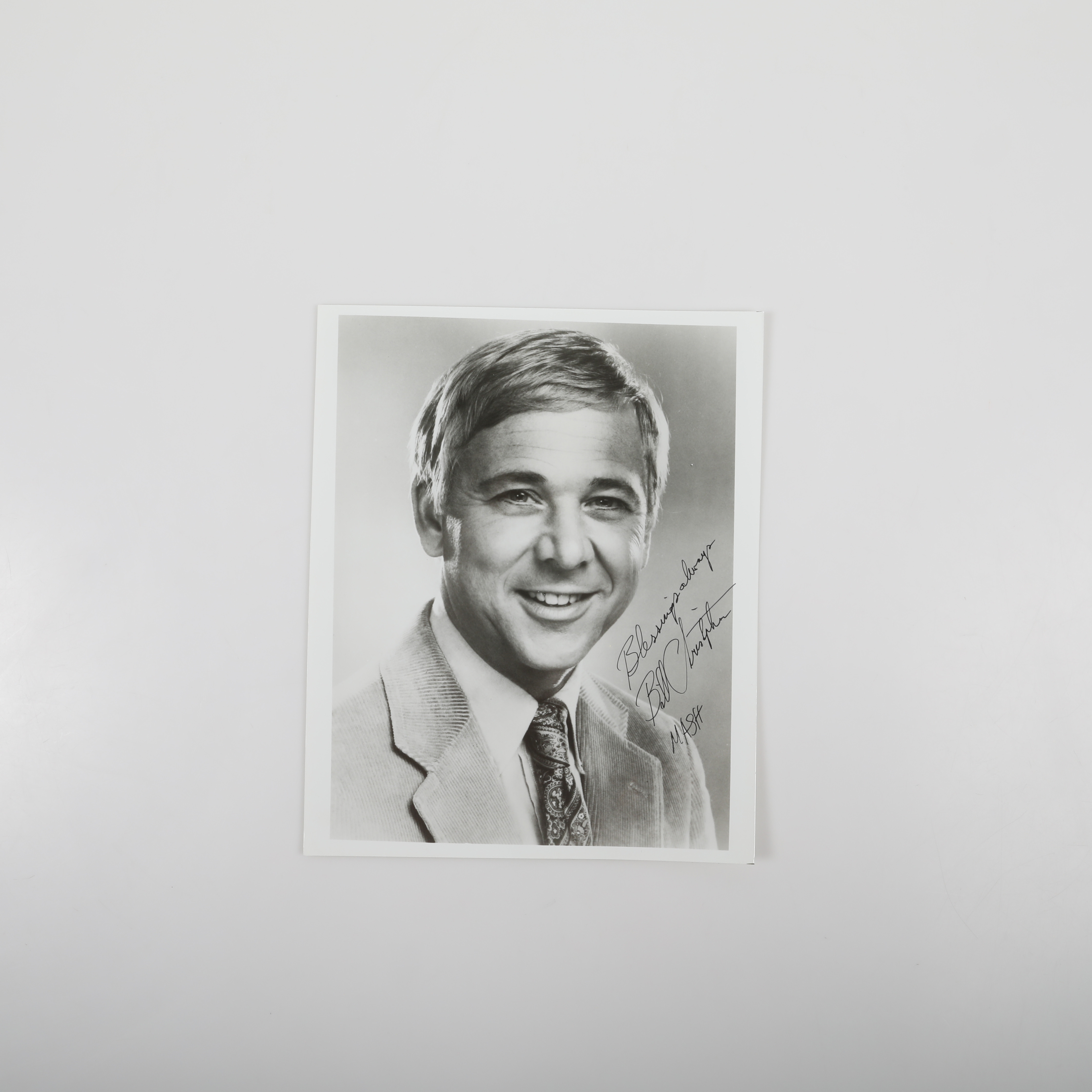 AUTOGRAF PÅ FOTO, Bill Christopher amerikansk skådespelare.