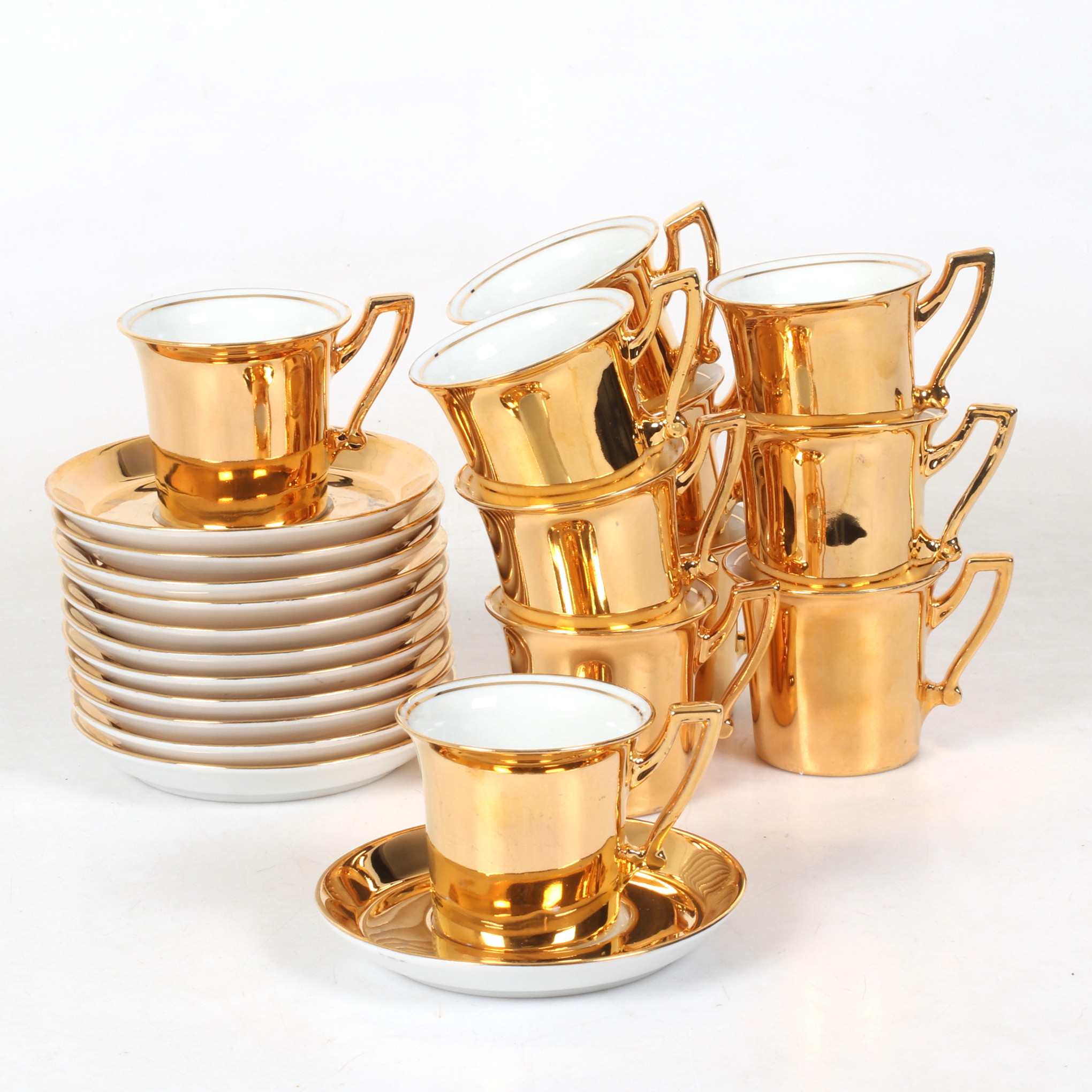 MOCCAKOPPAR och FAT, 23 delar, porslin, Rheinpfalz Hartporzellan, Tyskland.