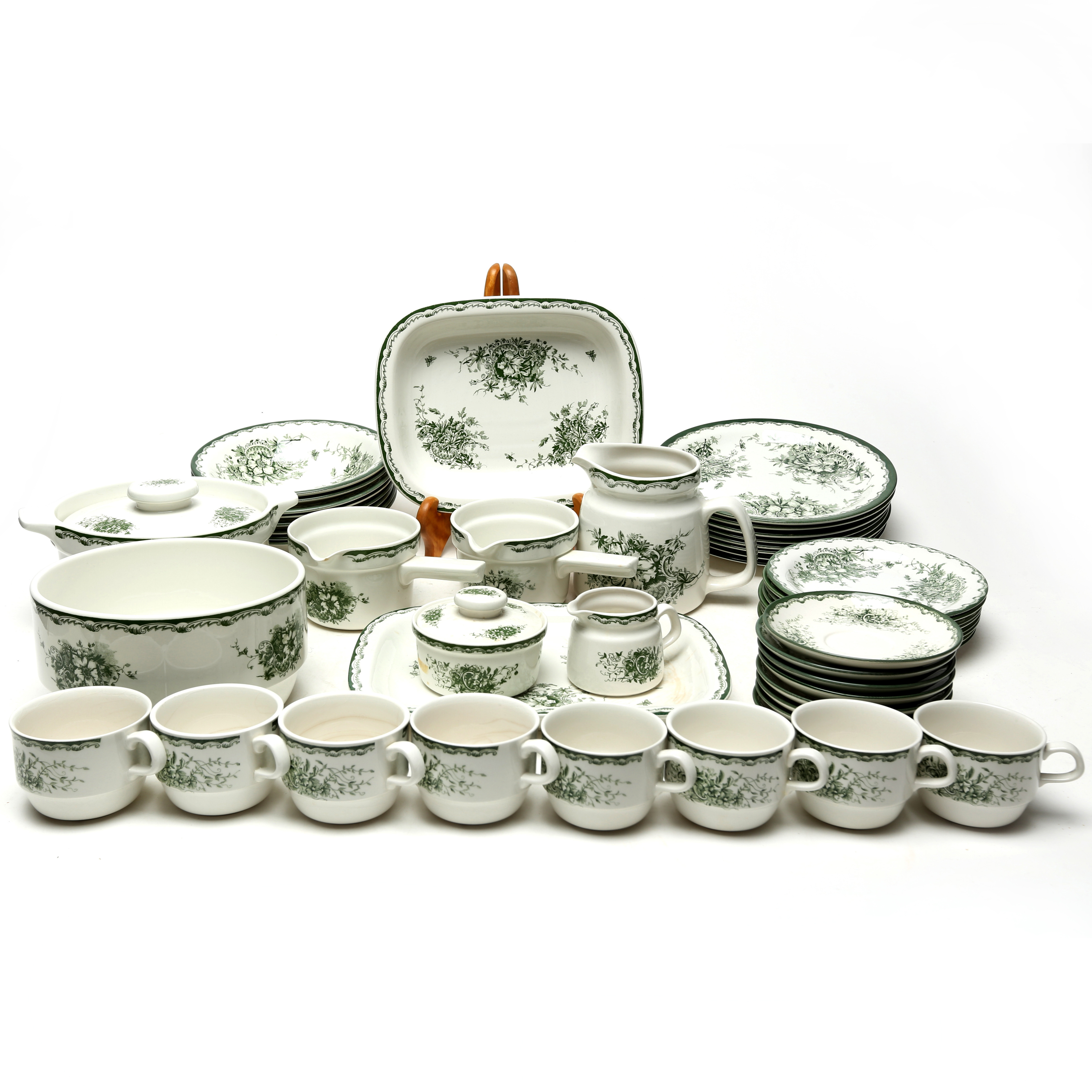 SERVIS, totalt 41 delar, porslin, Rörstrand "Gröna Anna".