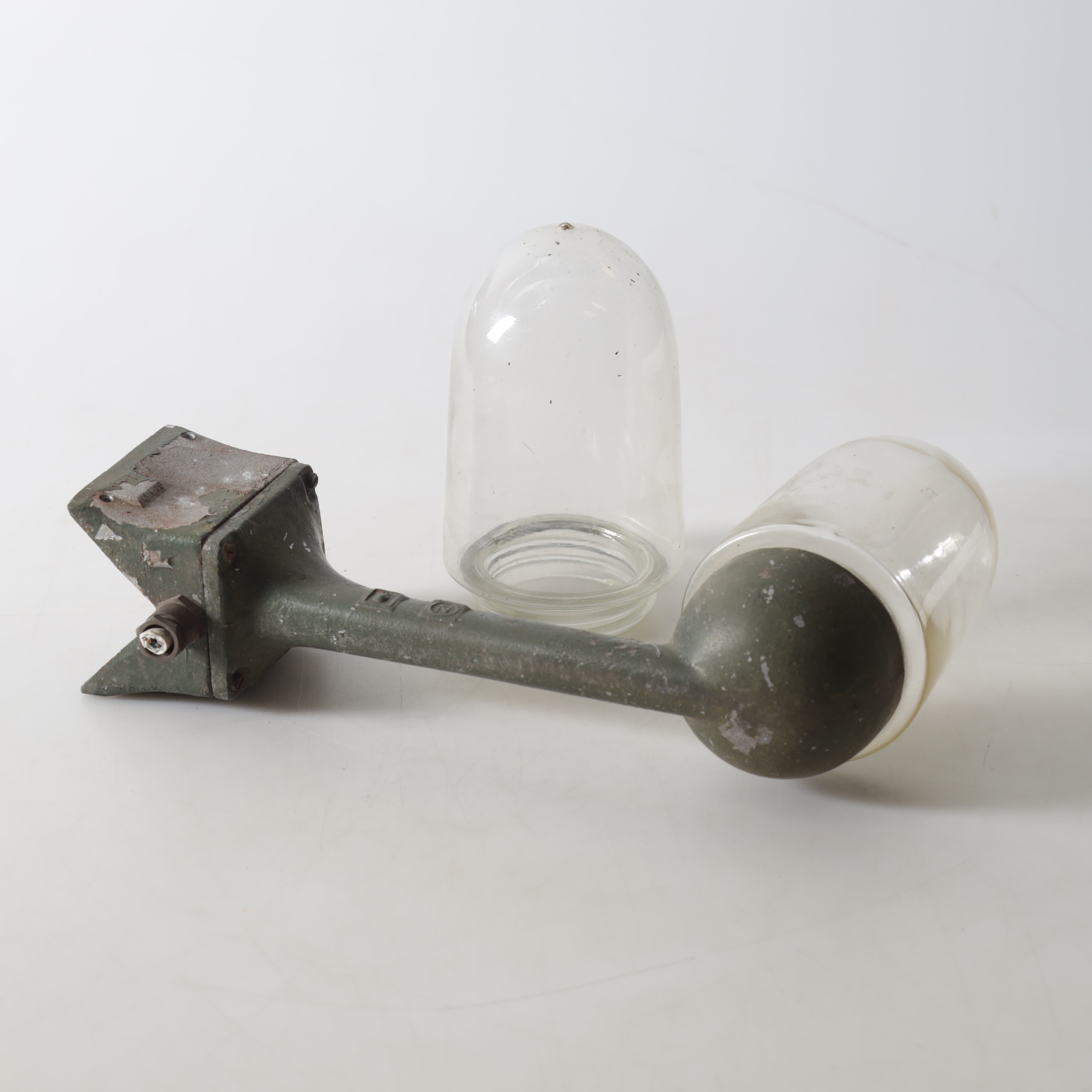 KNUTLAMPA, aluminium & glas, EL-BE, 1900-tal.