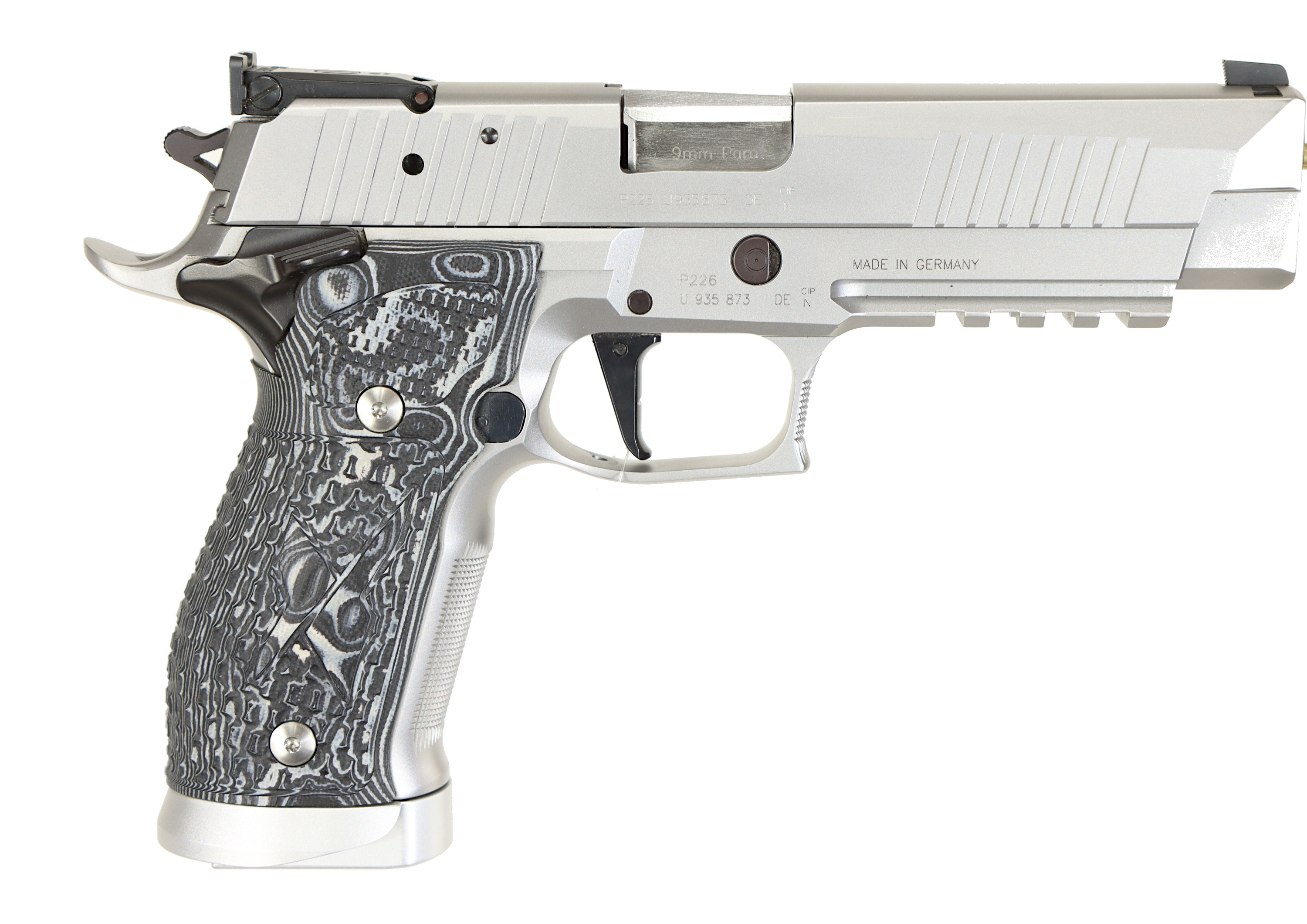 PISTOL, fabrikat Sig-Sauer, modell P226S X-Five Supermatch, kaliber 9x19, tillv.nr U935873, se-nr SE2741012.