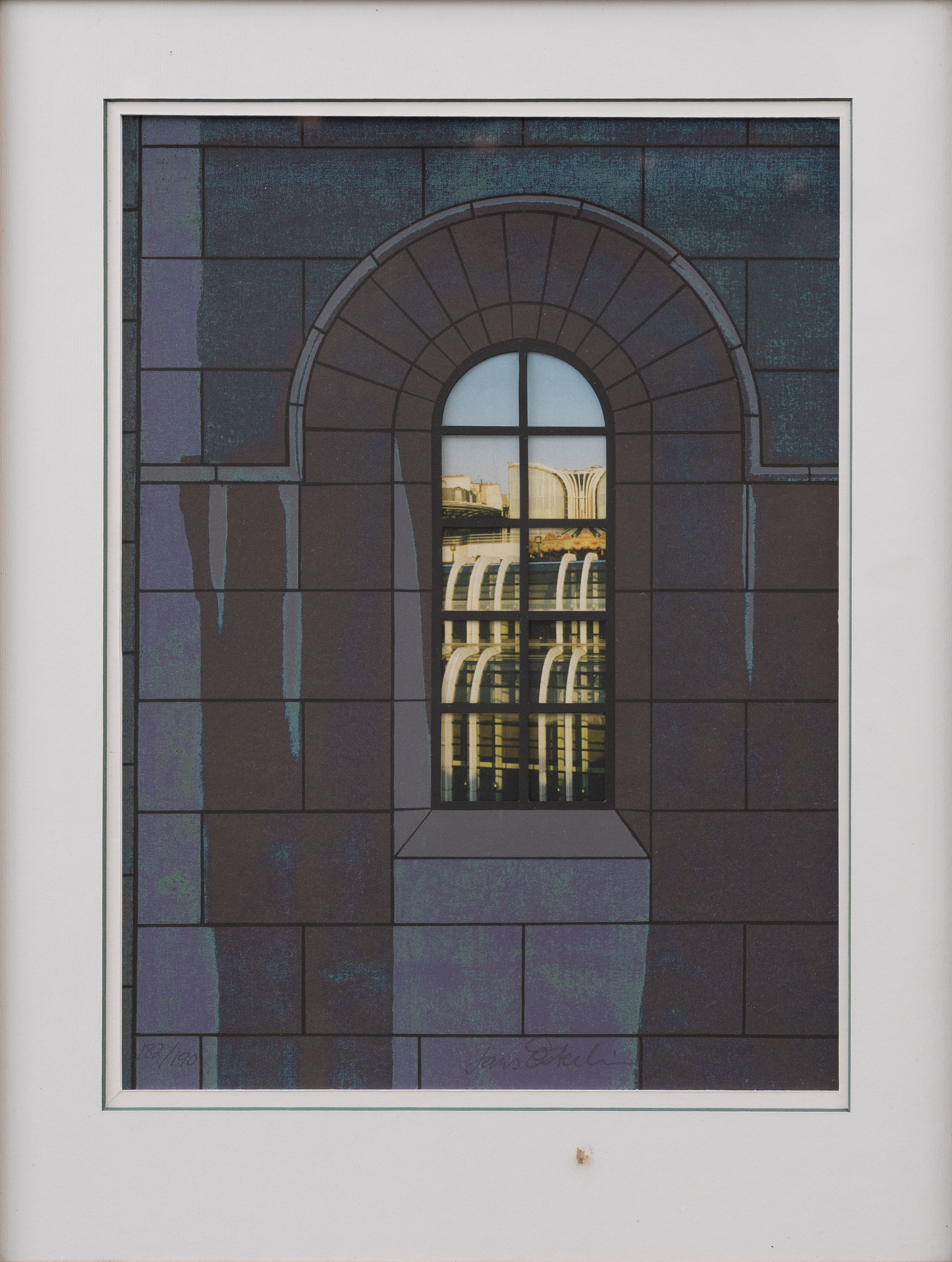 LARS ÖSTERLIN. Fönsterparti, litografi nr 182/190, signerad.