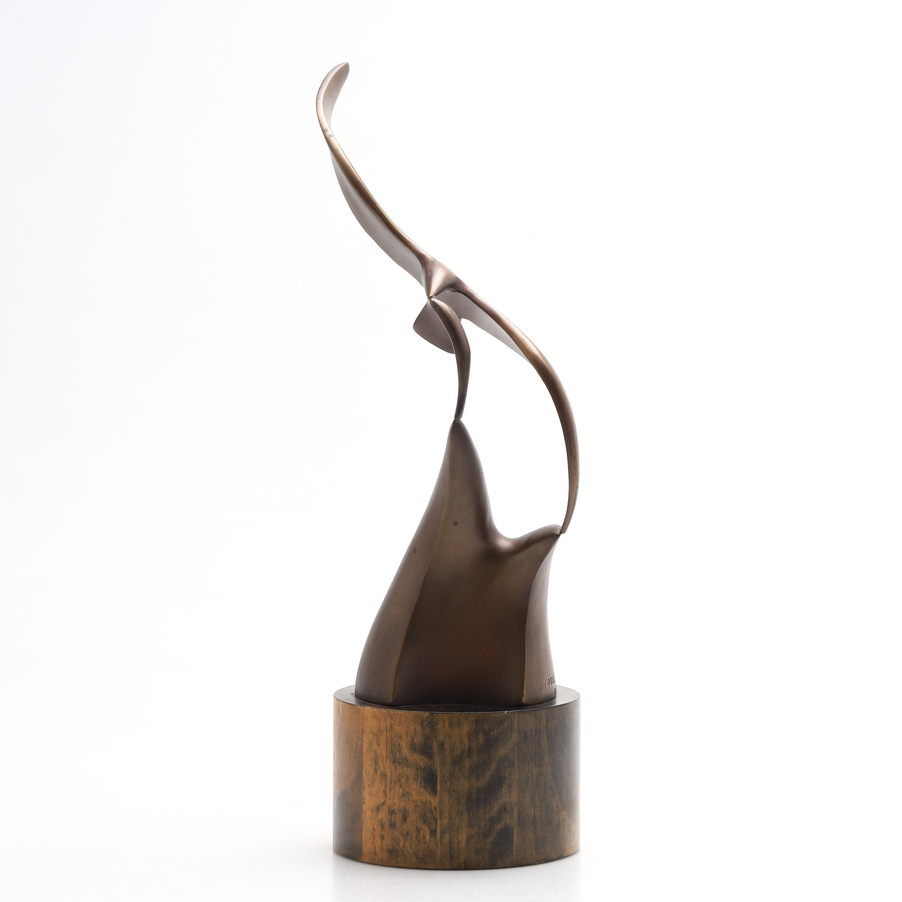 BROR FORSLUND. Skulptur, "Måsen", brons, signerad, numrerad 281, Galleri Scandia.