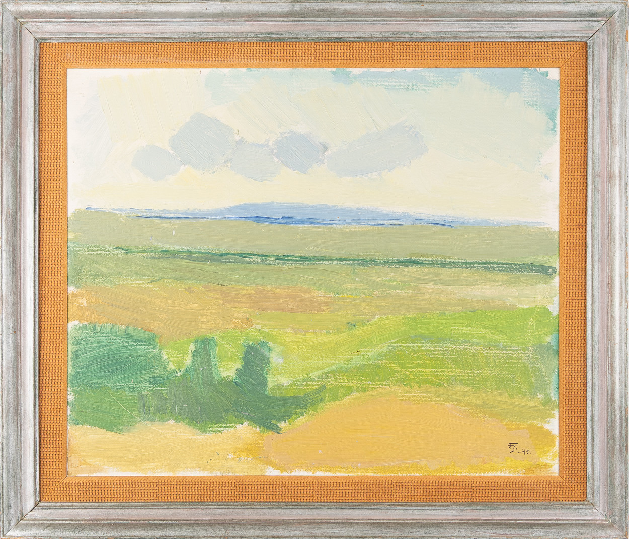 FRITZ SJÖSTRÖM. Olja på duk, monogramsignerad -45.