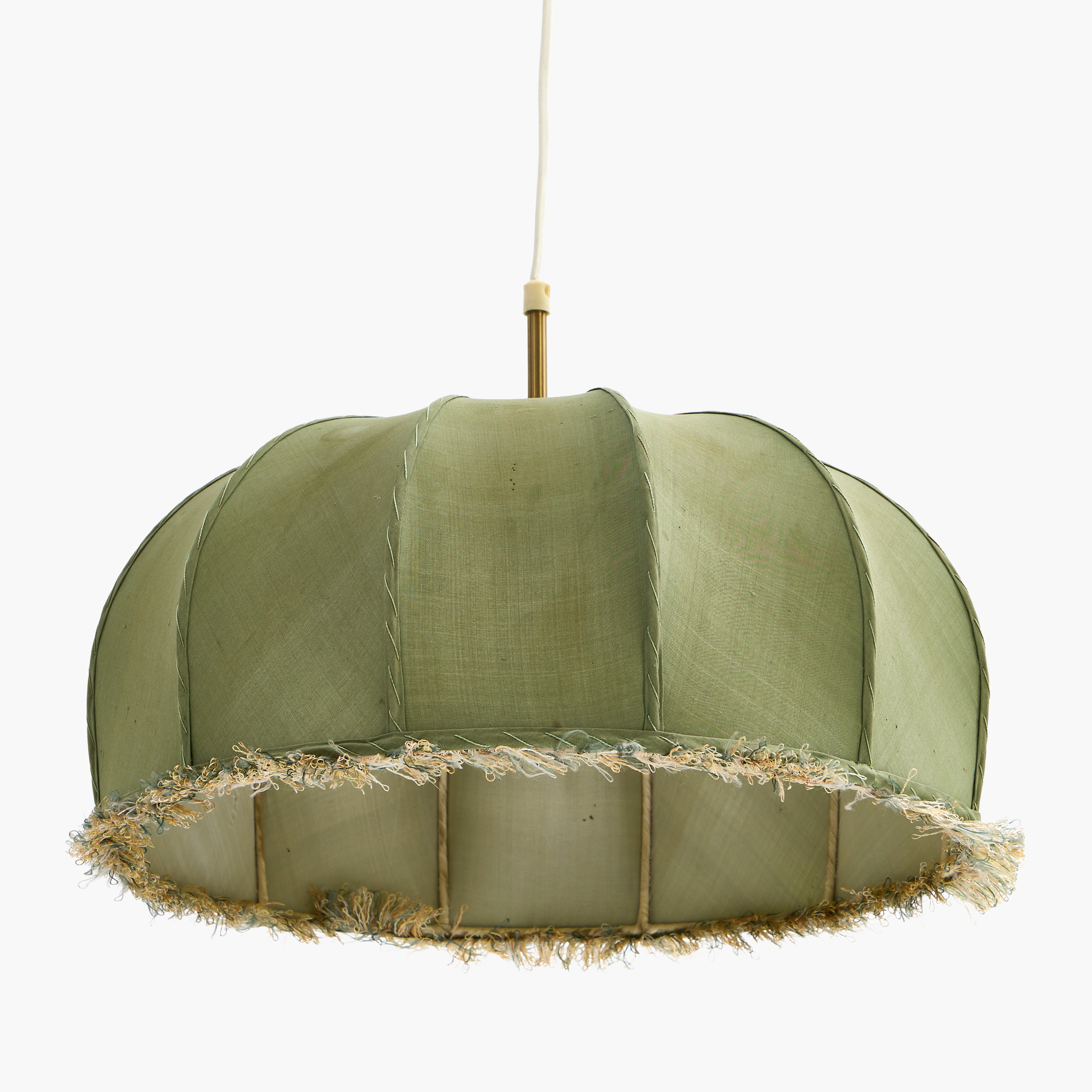 TAKARMATUR, grön sidenklädsel, Firma Svenskt Tenn, ca 1940-tal.