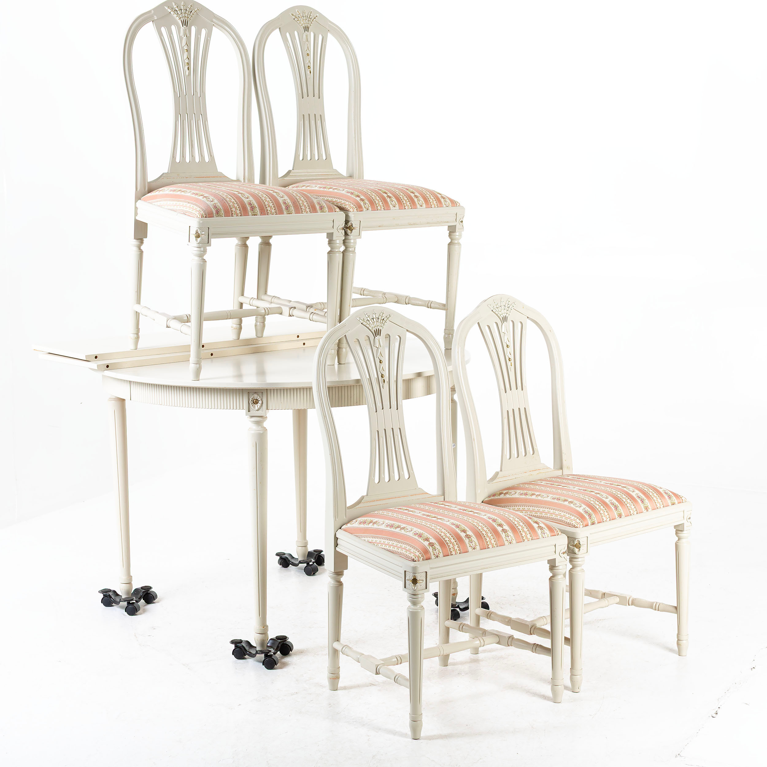 MATGRUPP, 5 delar, "Axet", gustaviansk stil, 1900-talets andra hälft.