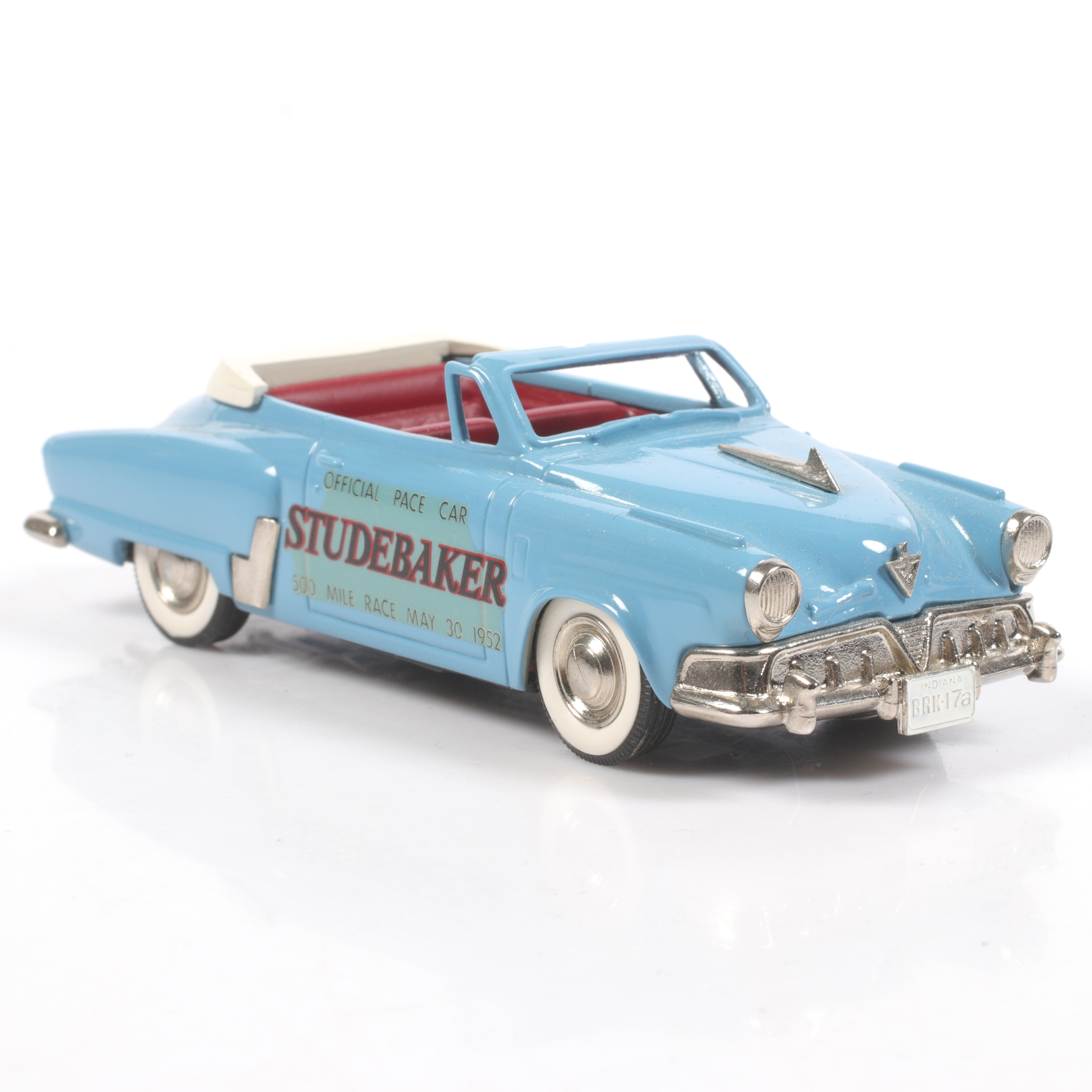 MODELLBIL, metall/resin, Studebaker Commander Pace Car, 1952, Brooklin Models, skala 1:43.