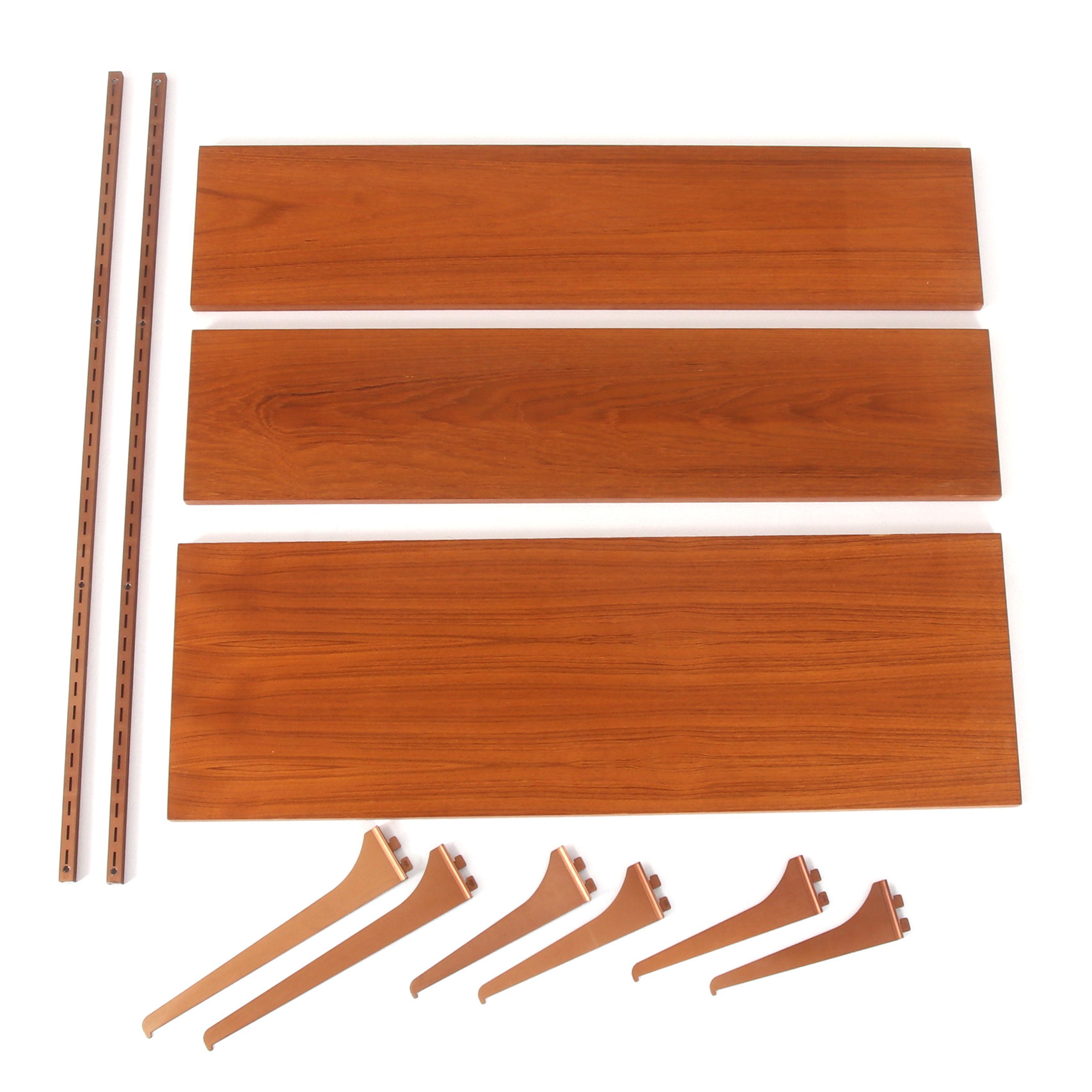 VÄGGHYLLA, med KONSOLER, teak, 1900-talets senare del.