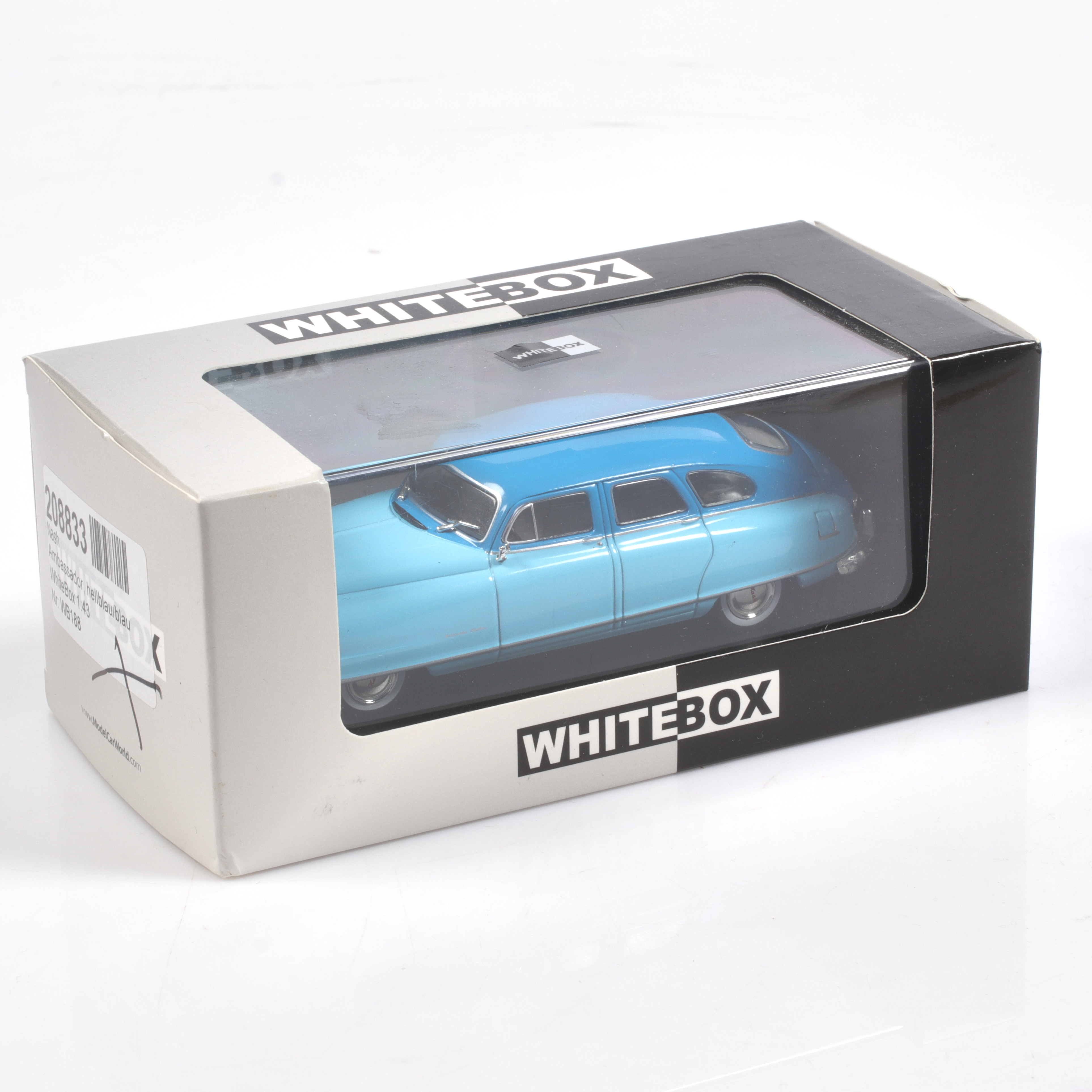 MODELLBIL, metall/resin, Nash Ambassador, 1950, WhiteBox, skala 1:43.