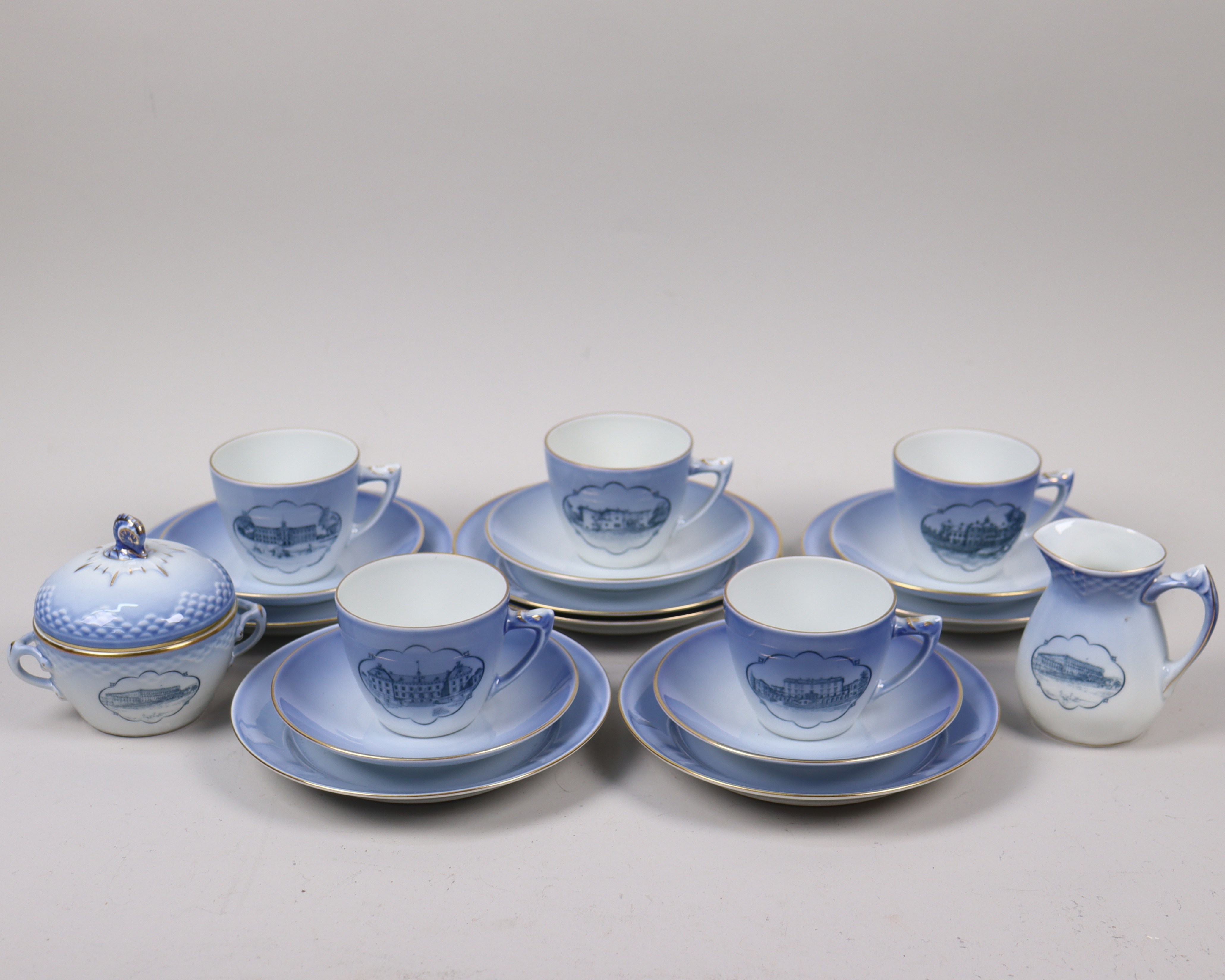 KAFFERSERVIS, "Slott", Bing & Gröndahl, Danmark, 17 delar.