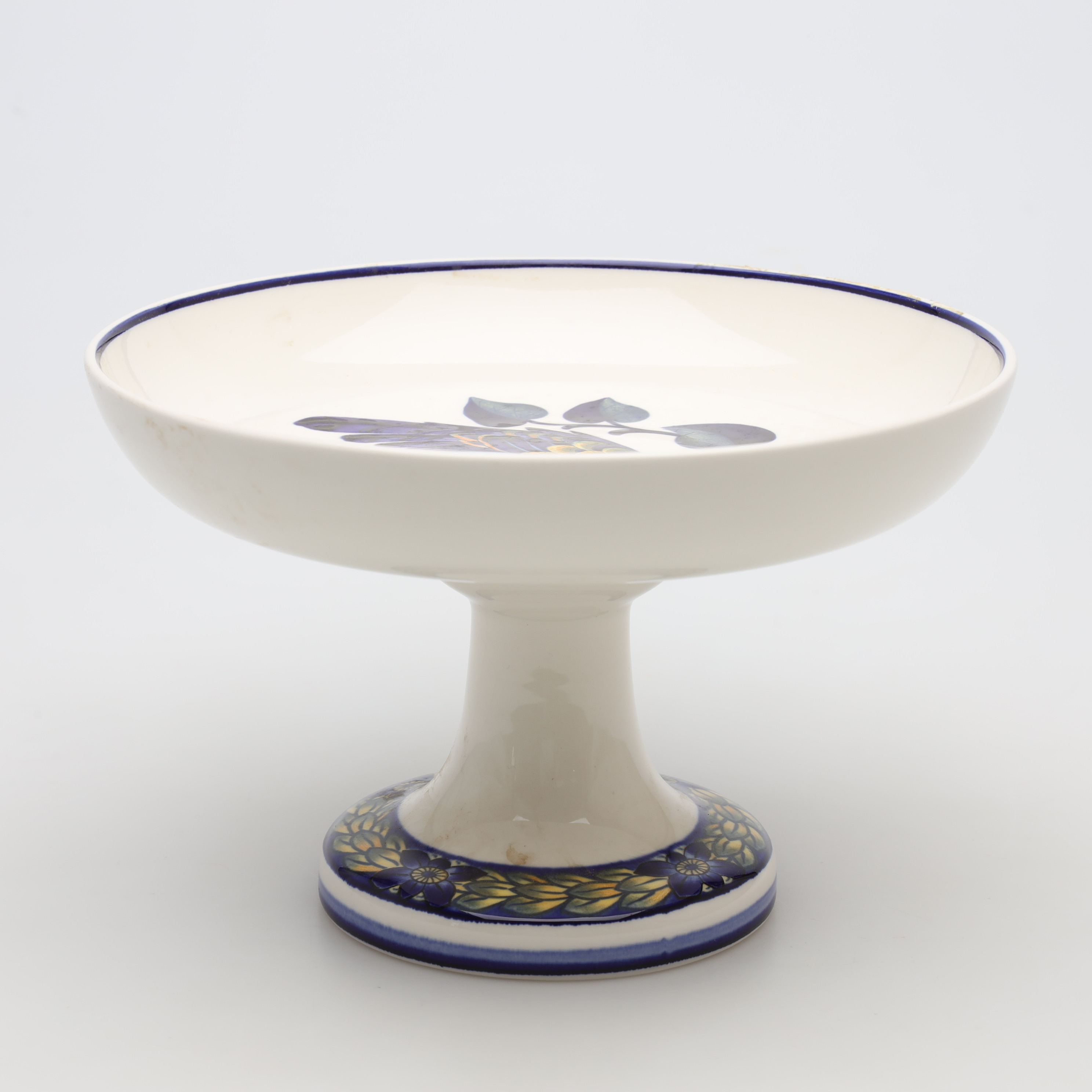 SKÅL PÅ FOT, porslin, "Blue Pheasant", Royal Copenhagen.