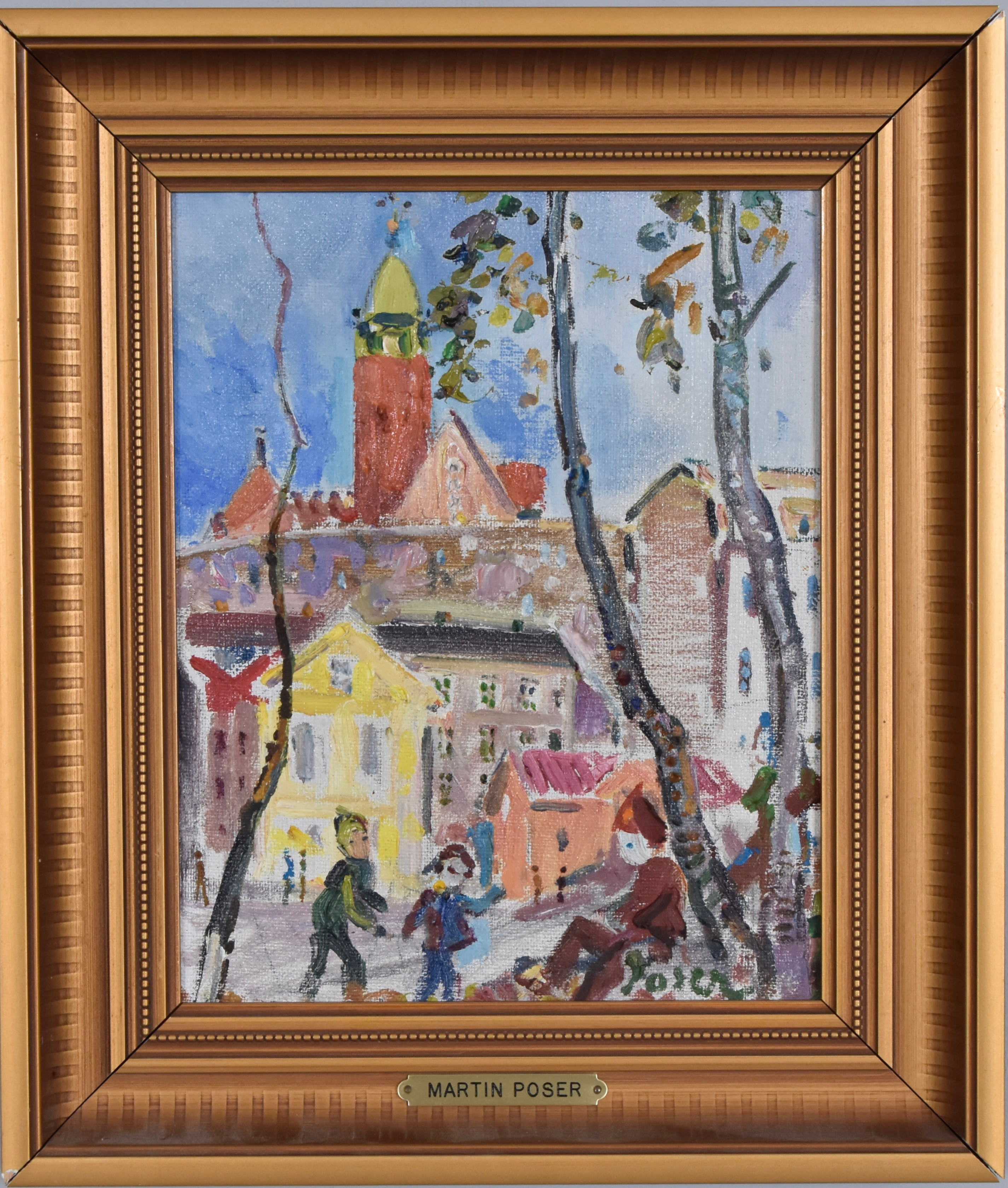 MARTIN POSER (1909-1999):. Olja på duk.