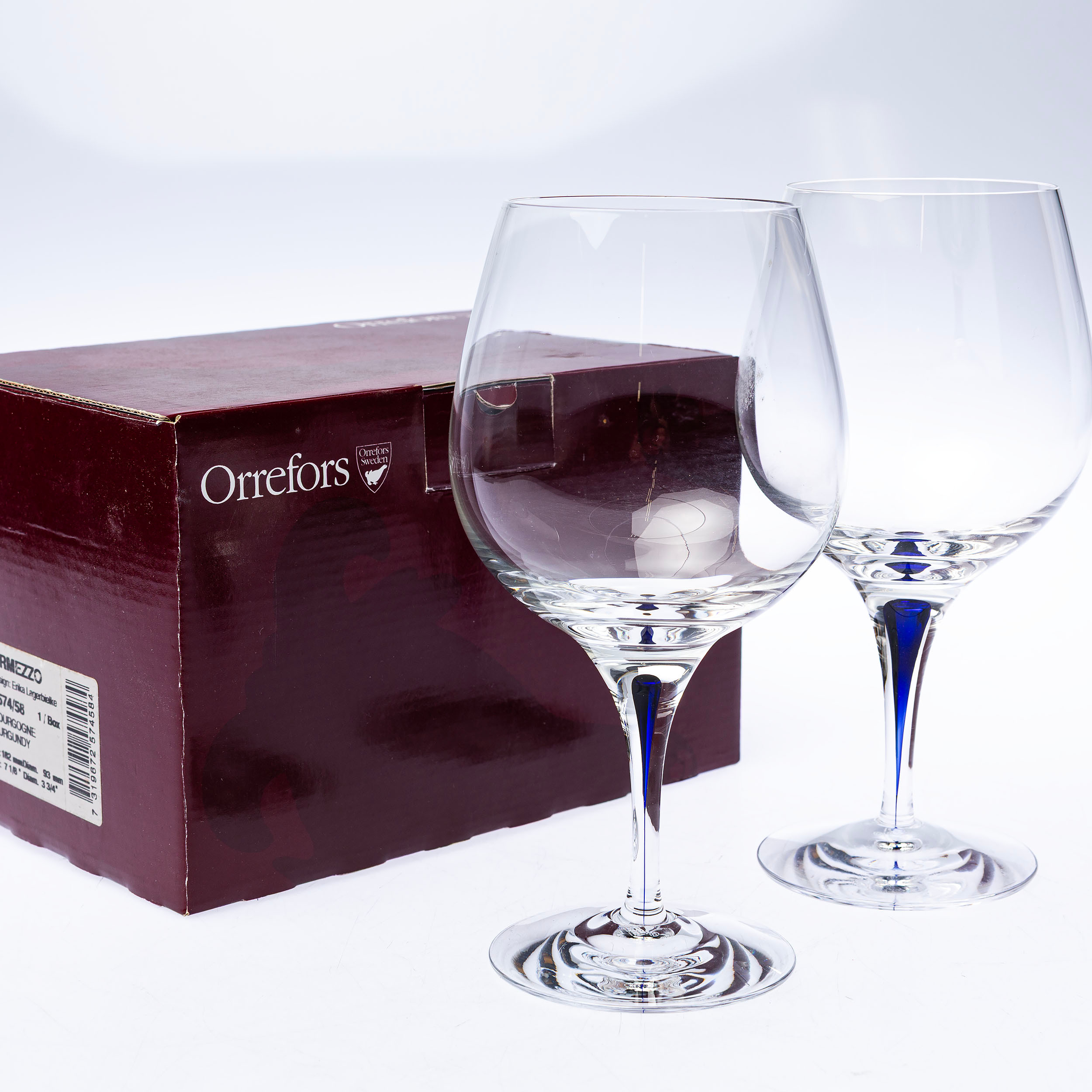 ERIKA LAGERBIELKE. Vinglas, 7st, "Intermezzo", Orrefors.