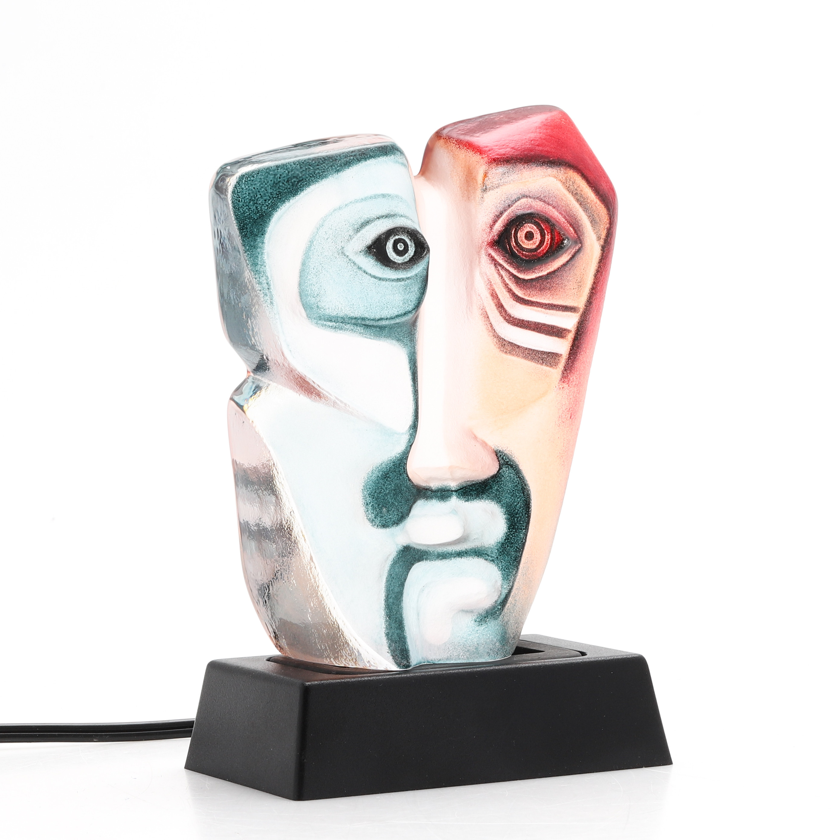 MATS JONASSON, skulptur med belysning. signerad Målerås.