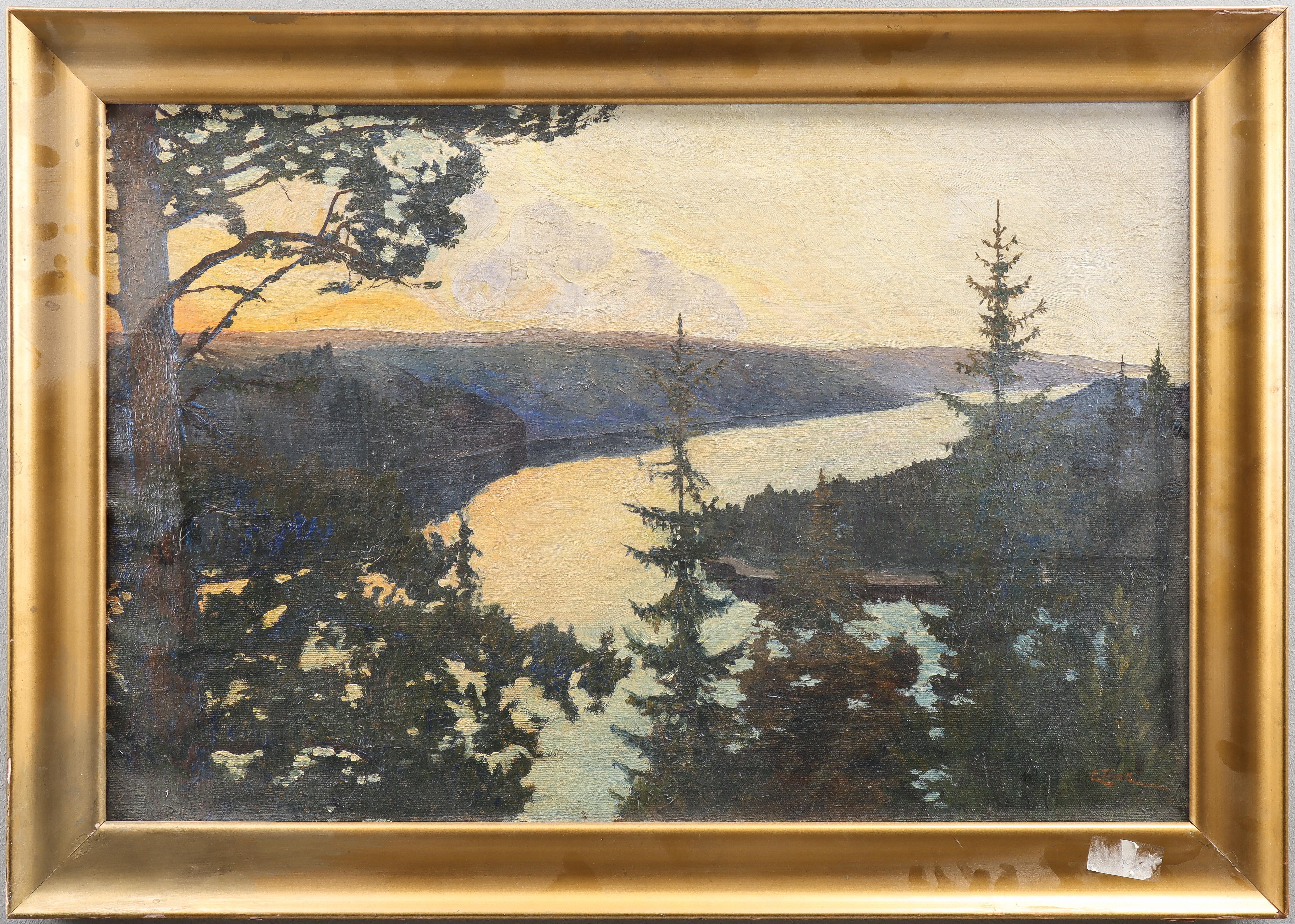 OIDENTIFIERAD KONSTNÄR olja på duk, signerad.