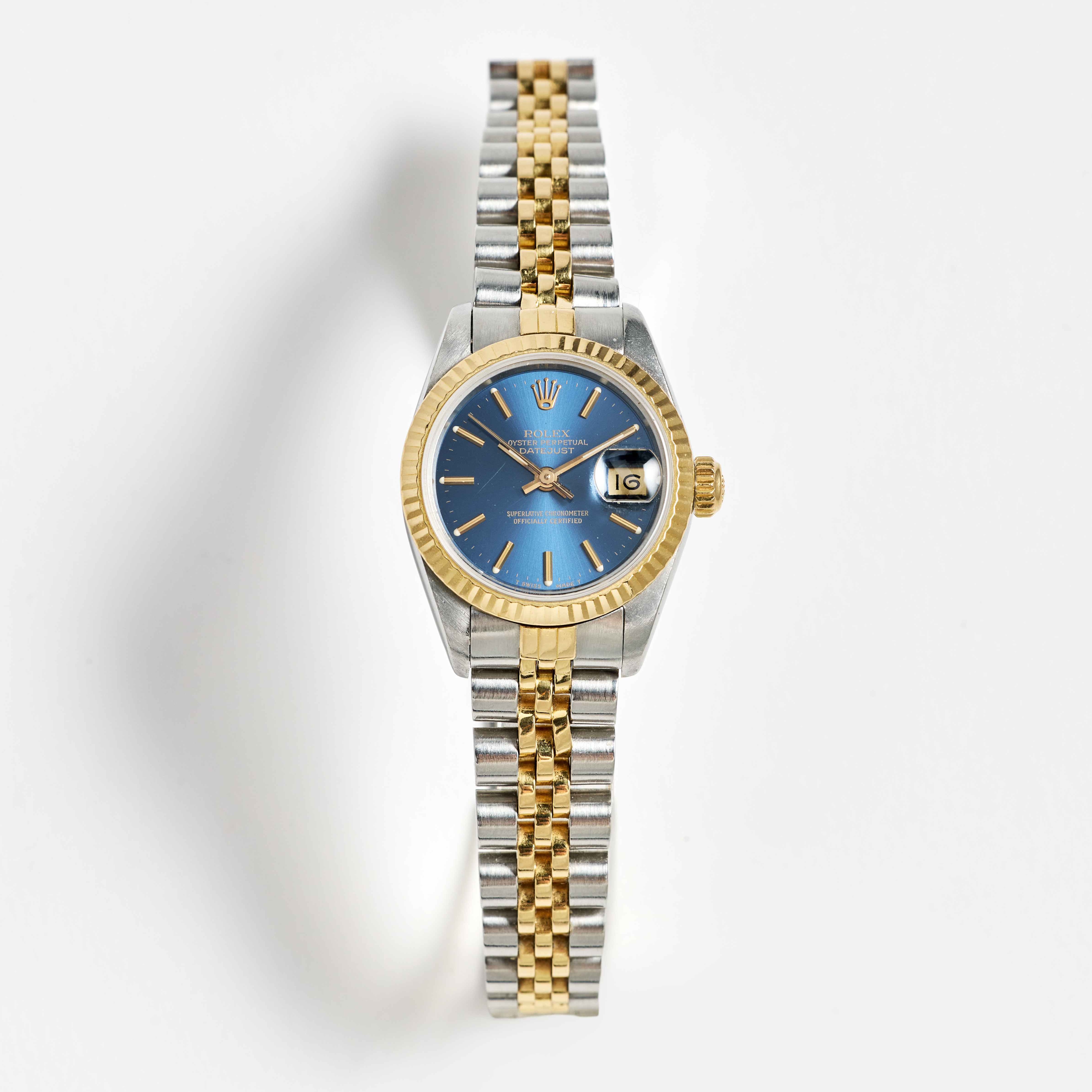 ROLEX, Oyster Perpetual, Datejust, Chronometer, armbandsur, 26 mm, stål/guld, certifikat (ej ifyllt), ca 1989.