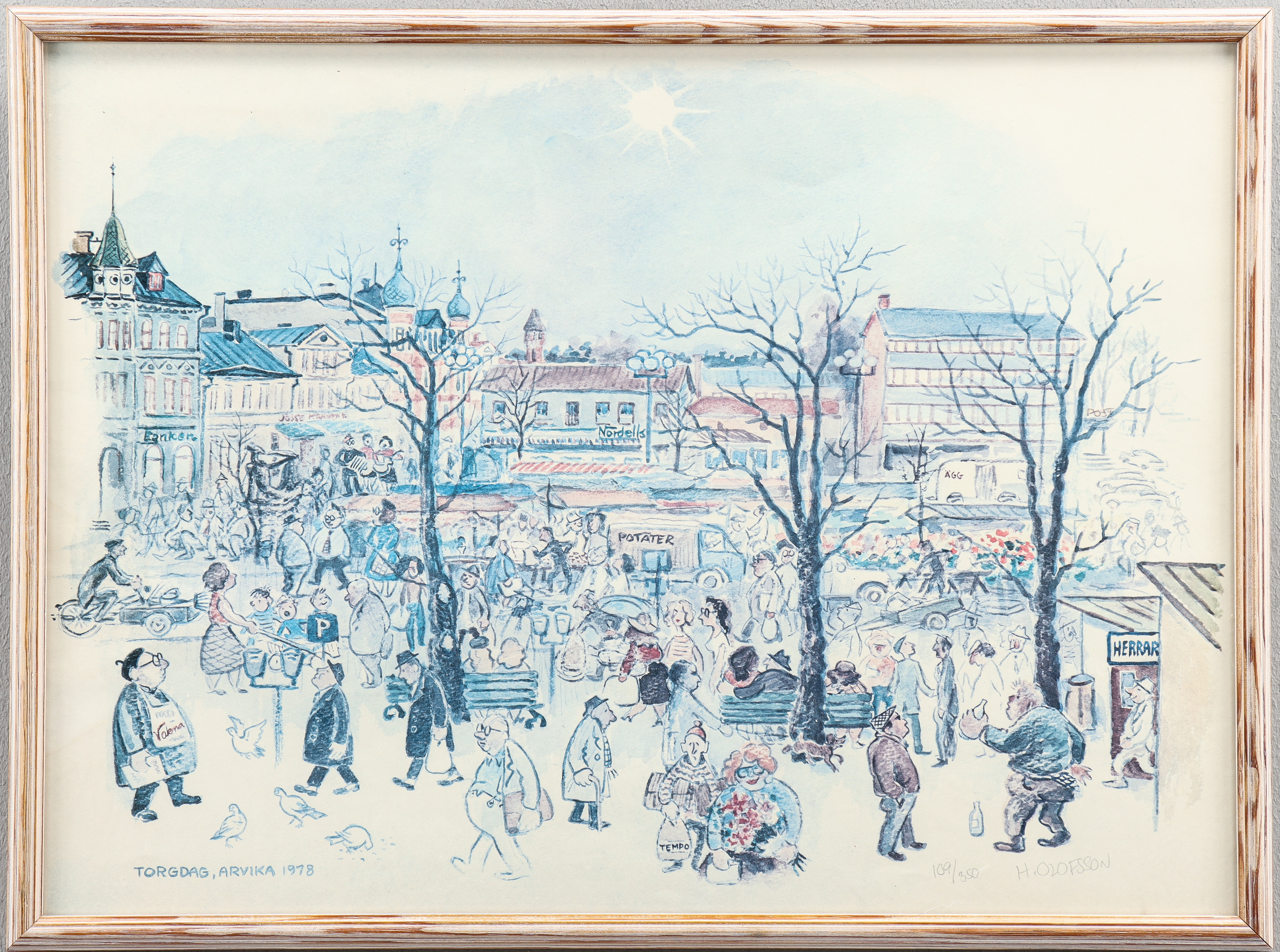 HANS OLOFSSON. Litografi 109/350, signerad.