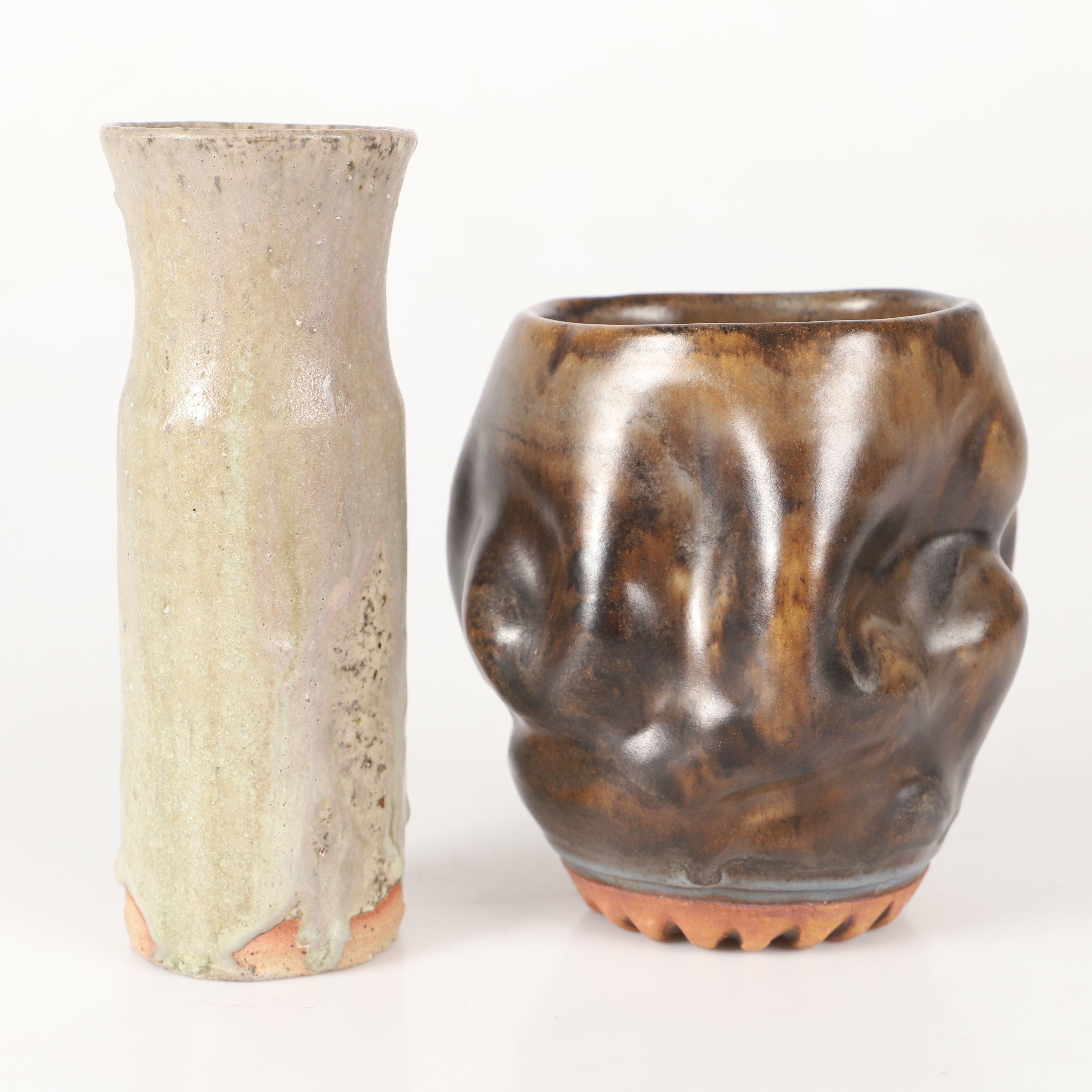 VASER, 2 stycken, glaserad keramik, 1900-tal.