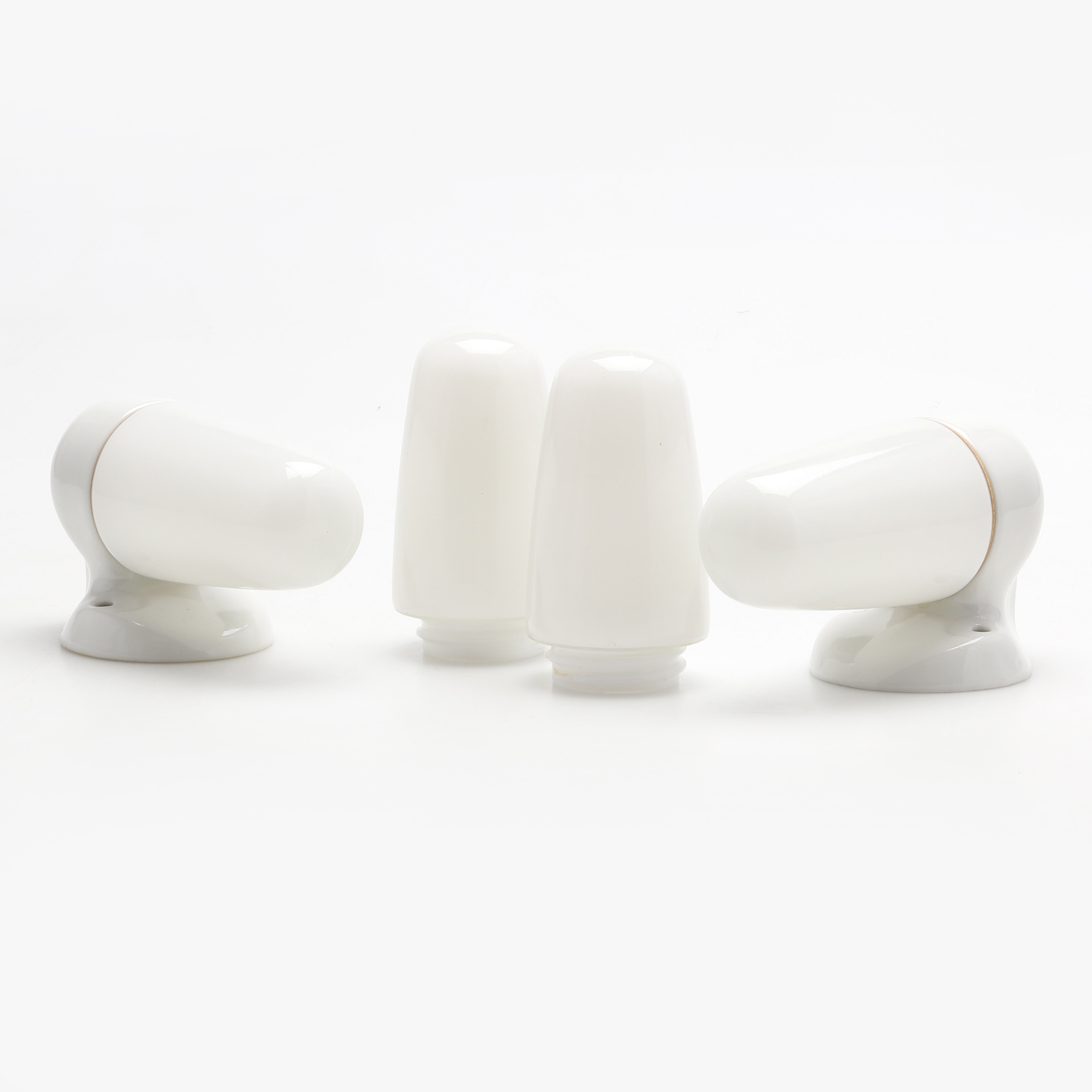 WILHELM WAGENFELD. Badrumslampor, ett par, Lindner Keramik 1950/60-tal.