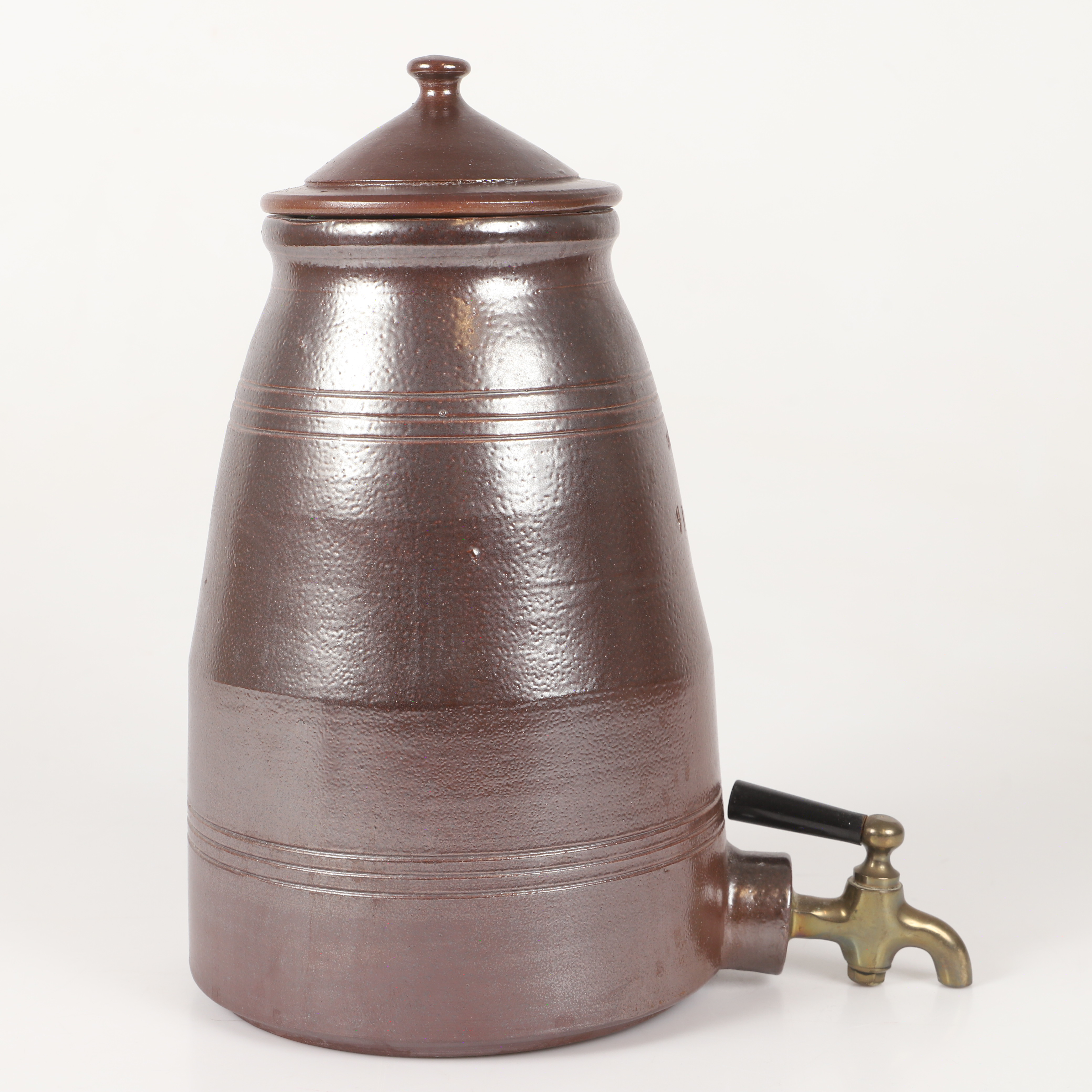TAPPKRANSKRUS, 5 liter, saltglaserad keramik, Höganäs Bolaget, 1900-tal.