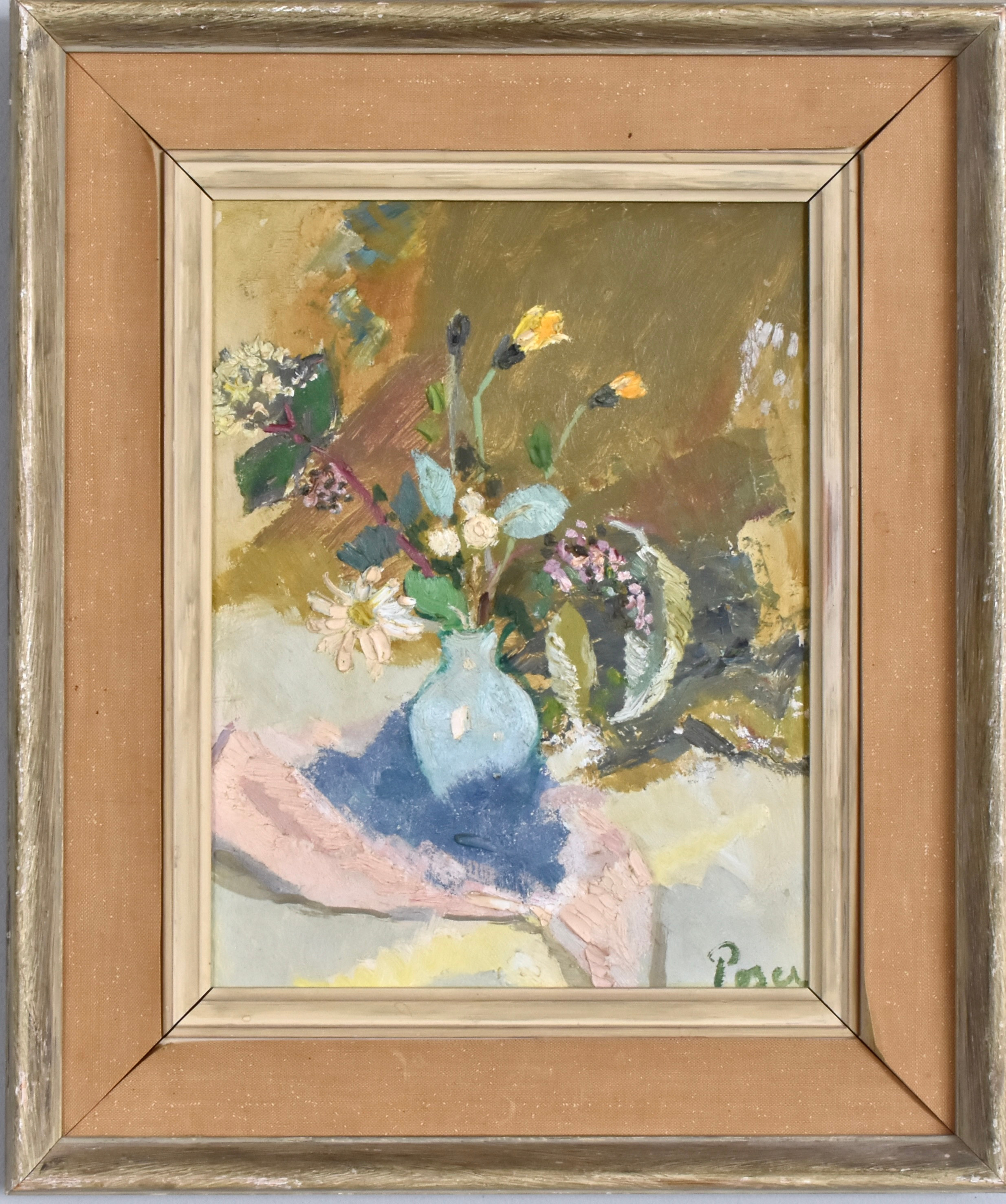 MARTIN POSER (1909-1999). Olja på pannå.