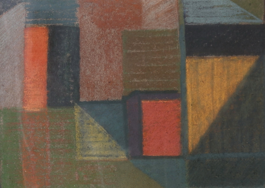 OIDENTIFIERAD KONSTNÄR. "Interiör", pastell.