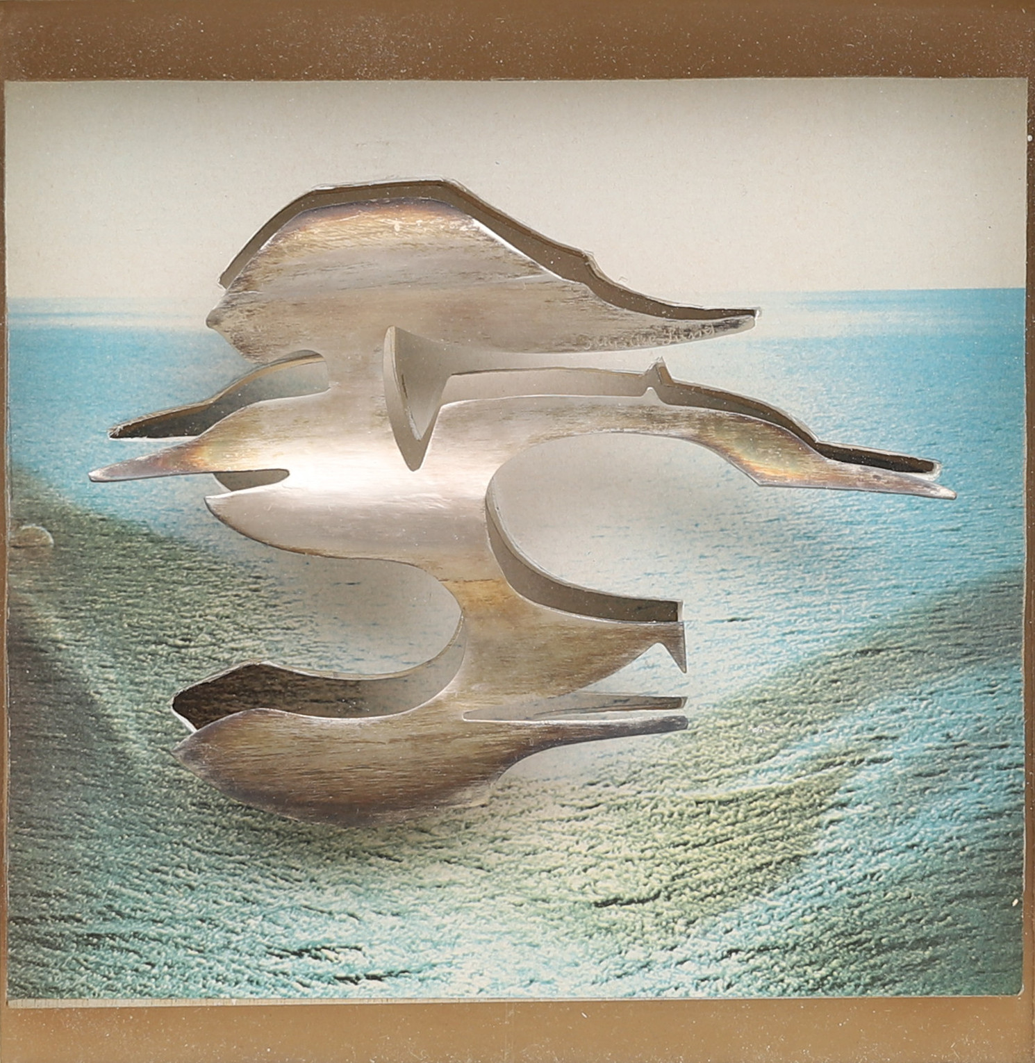 STIG-ÅKE LUND. "Albatros", blandteknik, relief, bl a sterlingsilver, signerad.