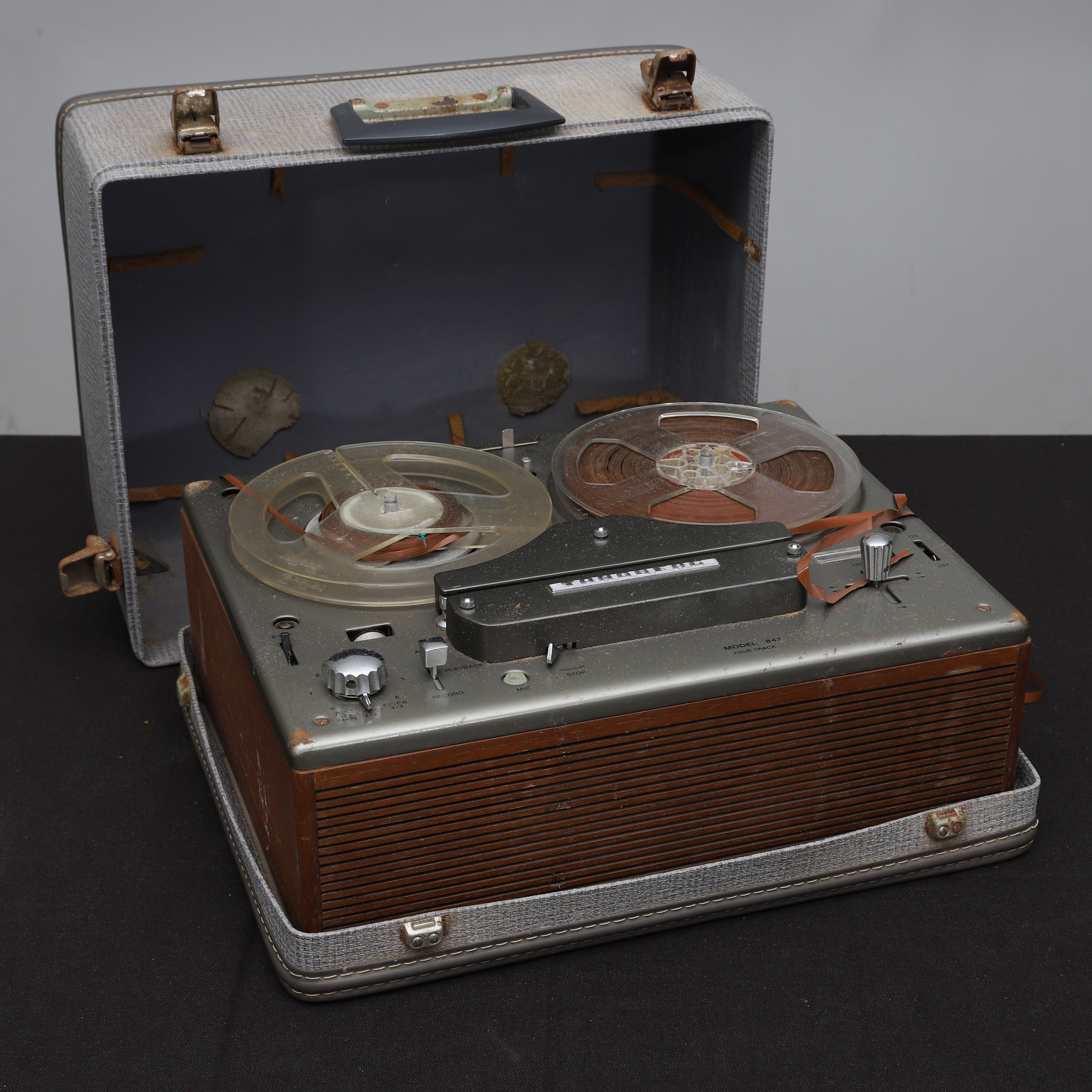 RULLBANDSPELARE, teak och metall, modell 843, Tandbergs radiofabrik, Norge, 1960-tal.