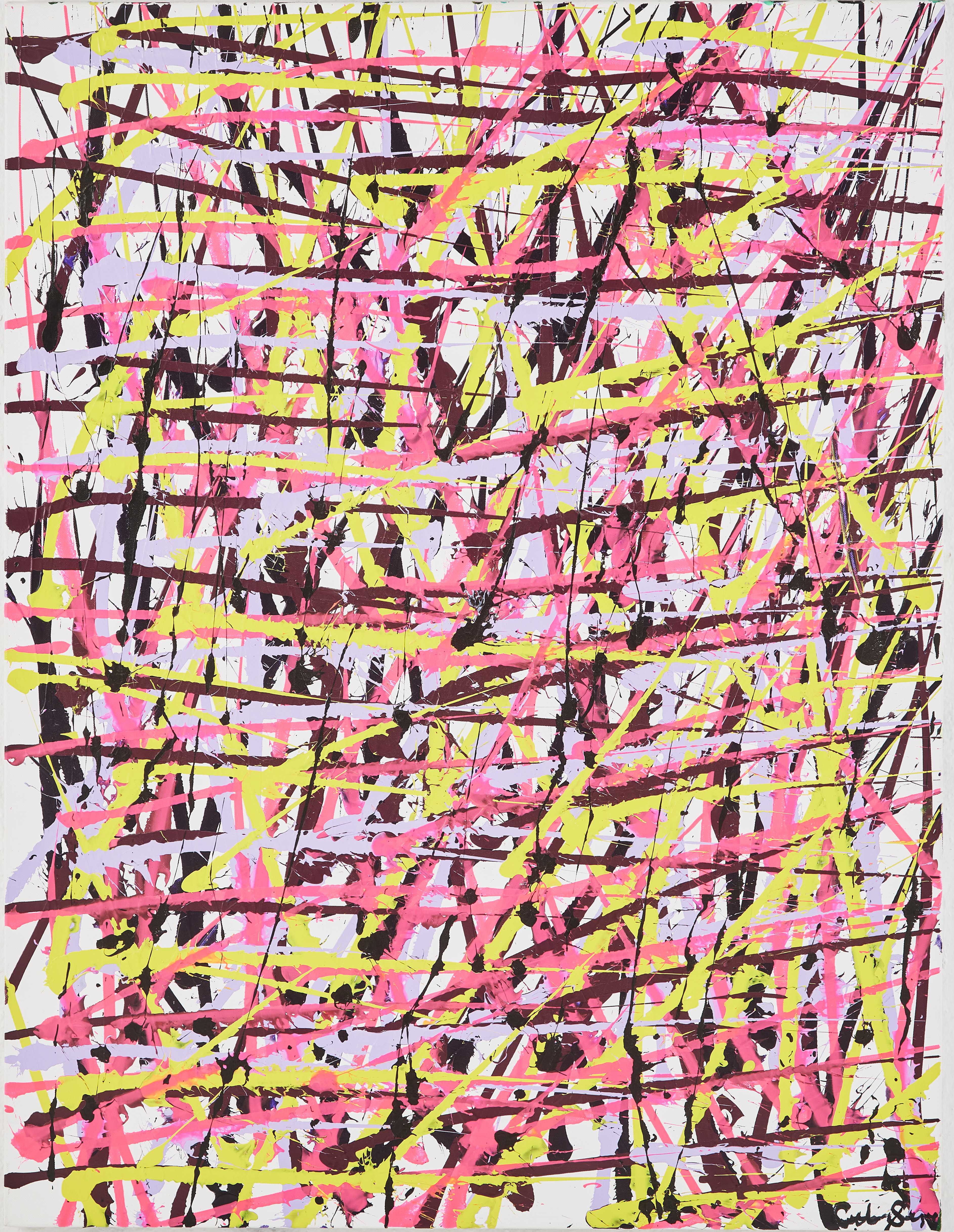 CECILIA STRÖYER. abstrakt komposition, olja på duk, otydligt signerad.