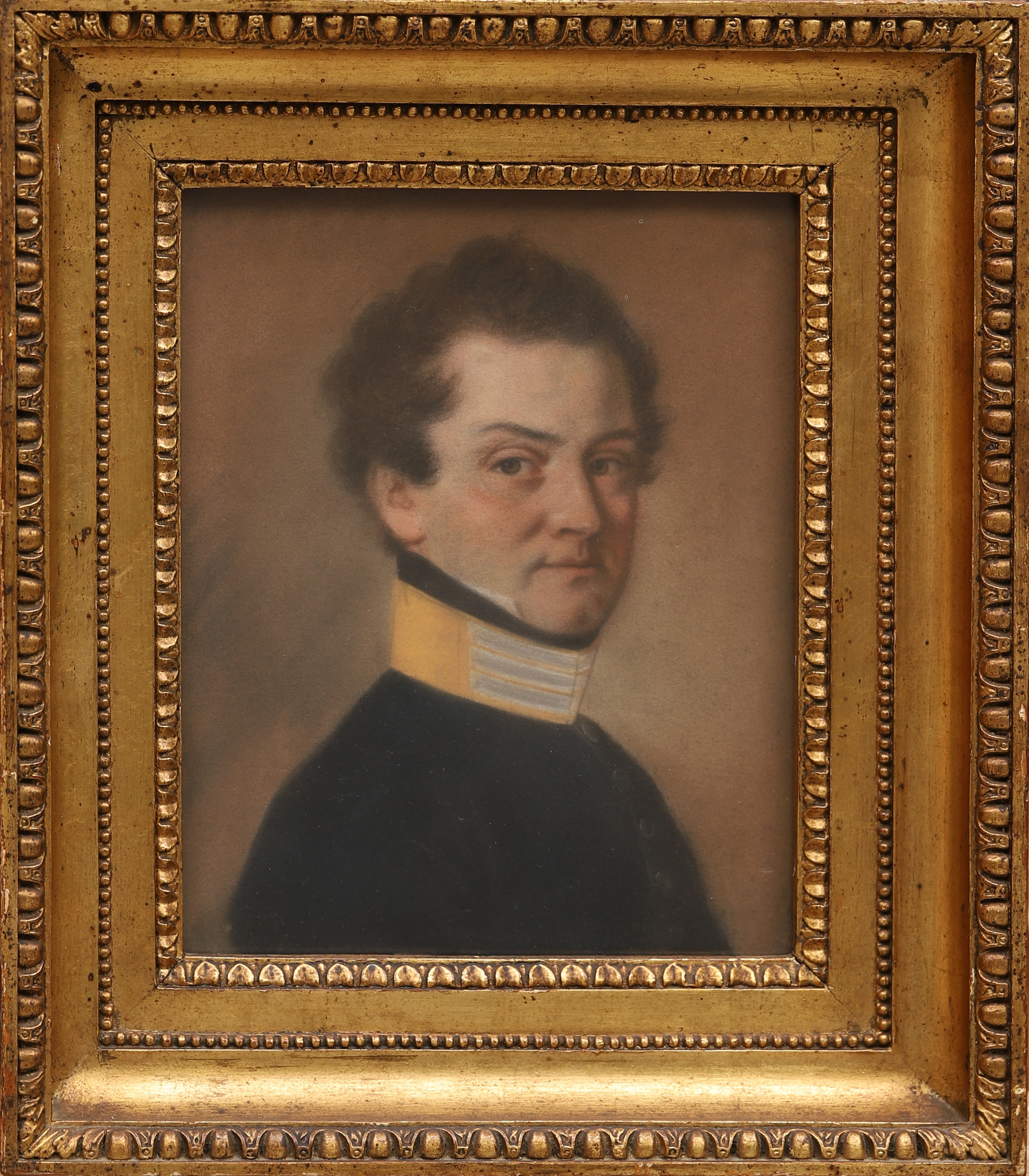 OKÄND KONSTNÄR. Porträtt av en officer, pastell, osignerad, 1800-talets första hälft.