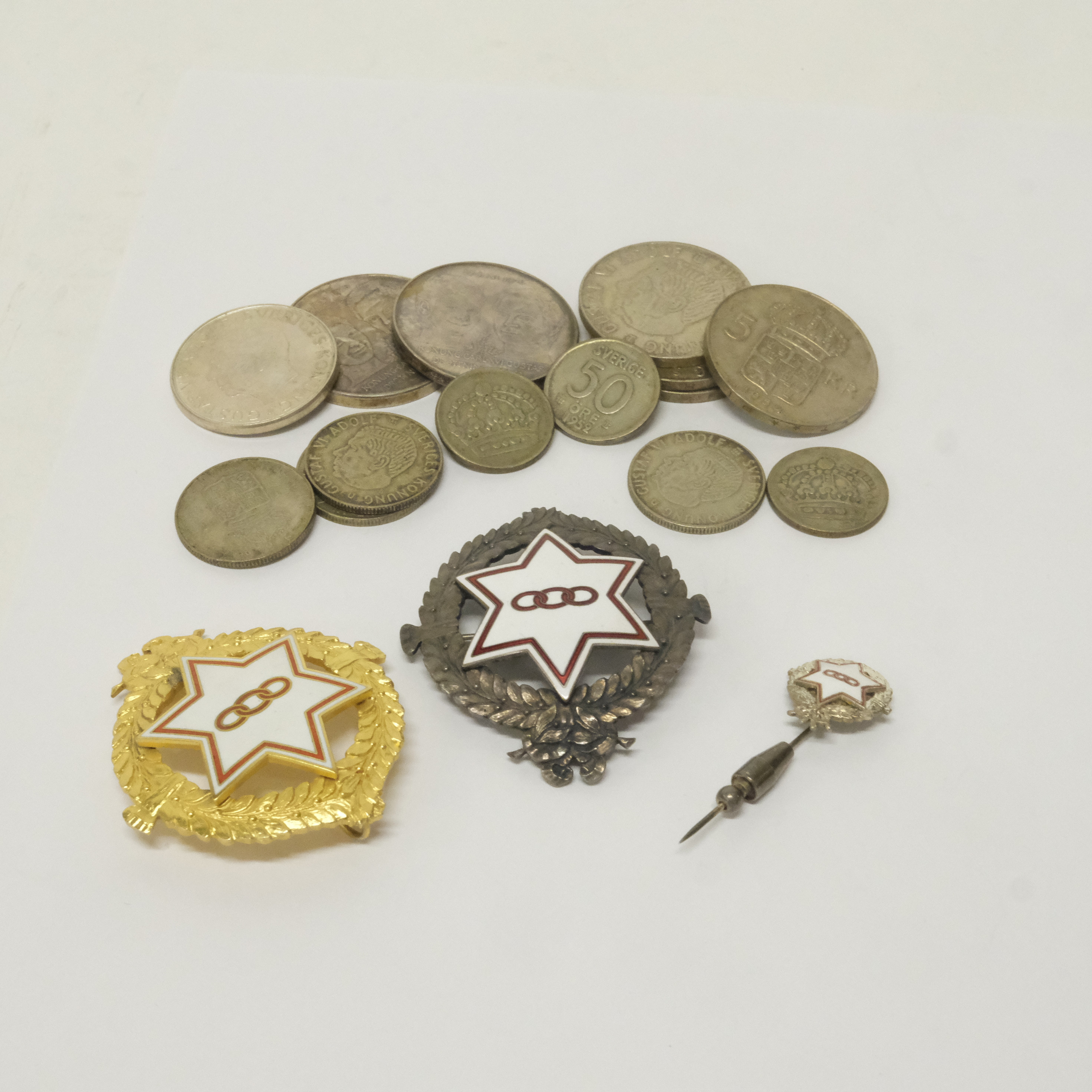 PARTI SILVER, MYNT, BROSCH MM.