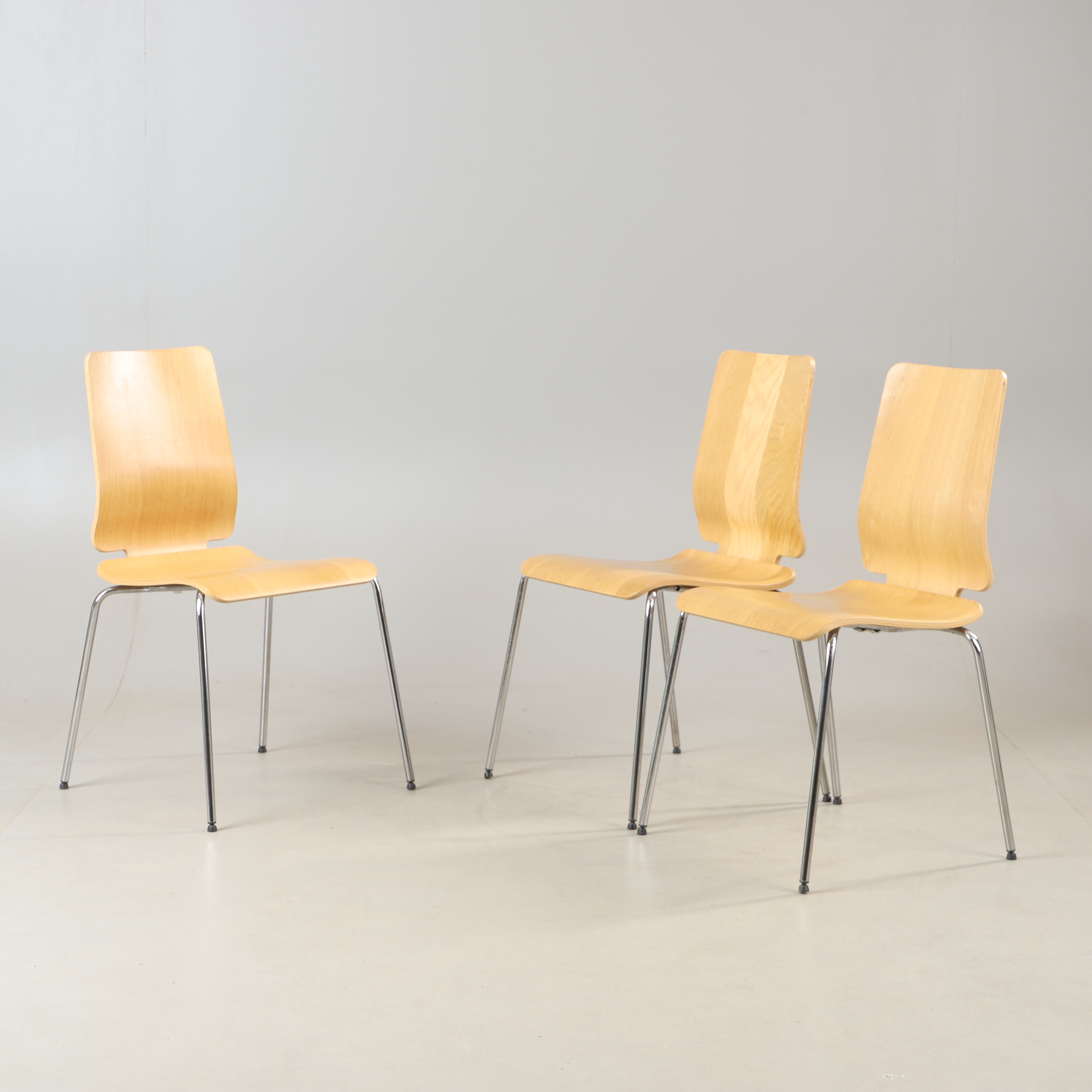 CARINA BENG. Stolar, 3 stycken "Gilbert", ekfaner, IKEA.