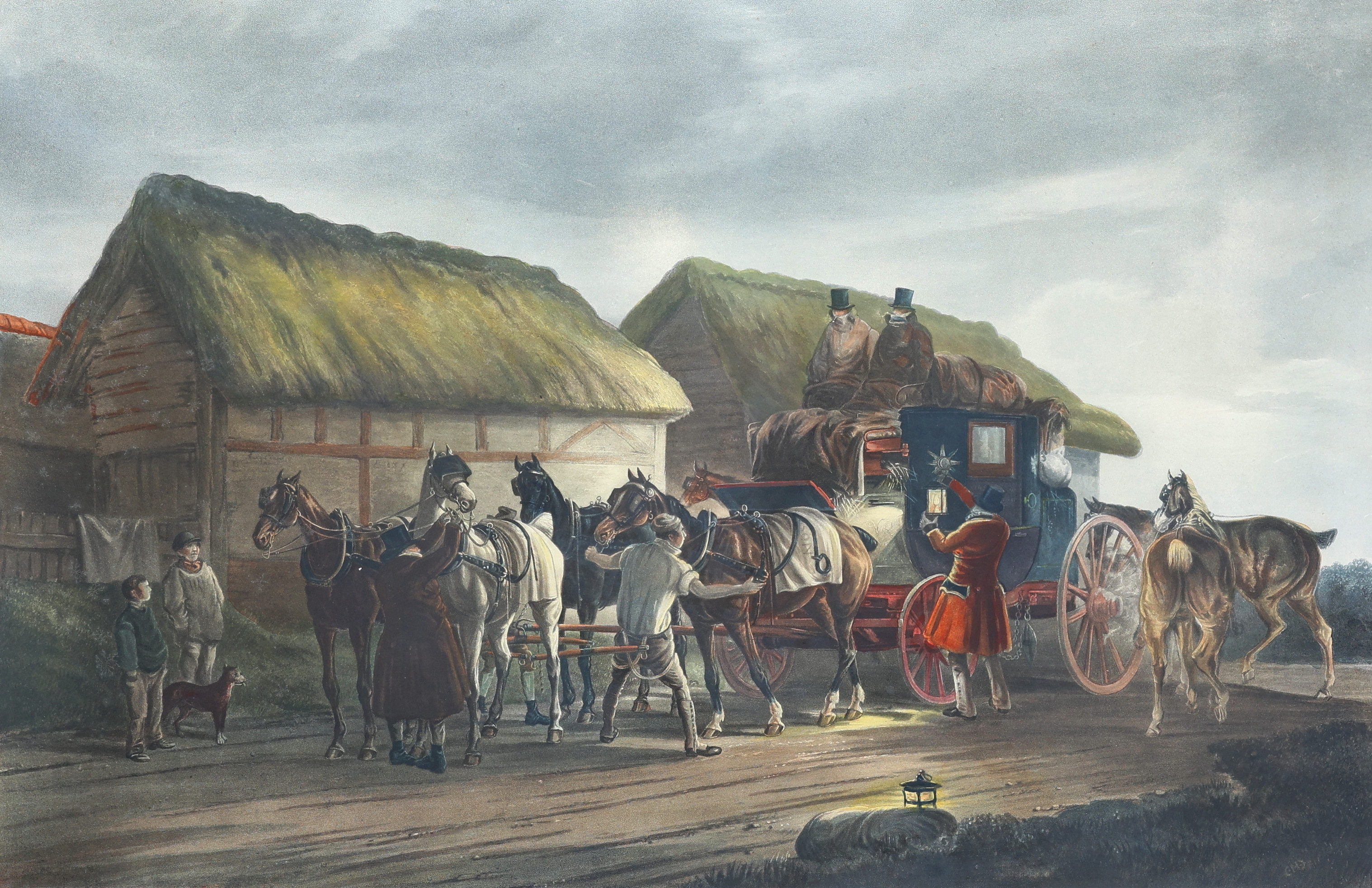 HENDERSON, CHARLES COOPER. Koppartryck, "The Night Team", Force`s Coaching Recollections.