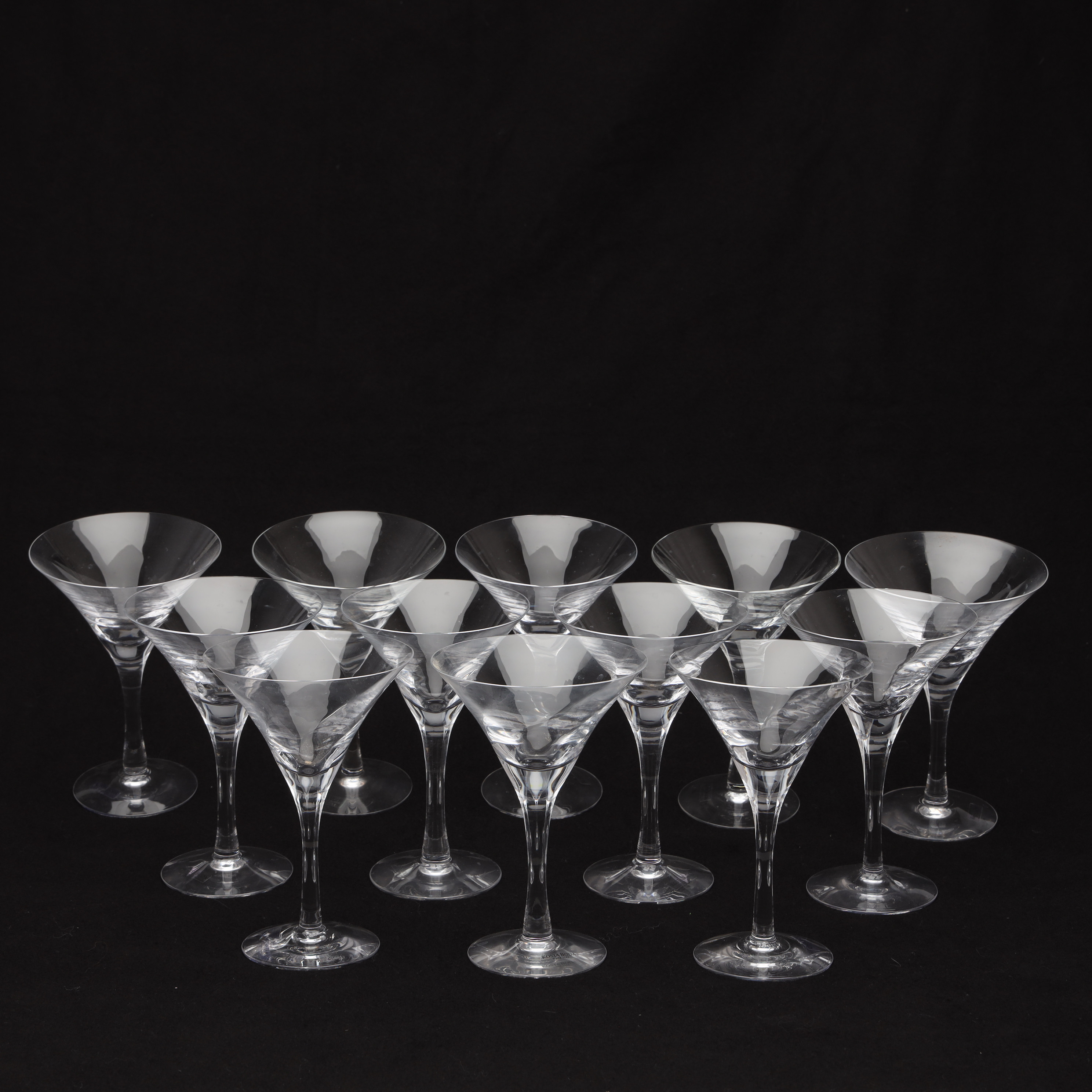 BERTIL VALLIEN. MARTINIGLAS, 12 stycken, "Chateau", Kosta Boda.