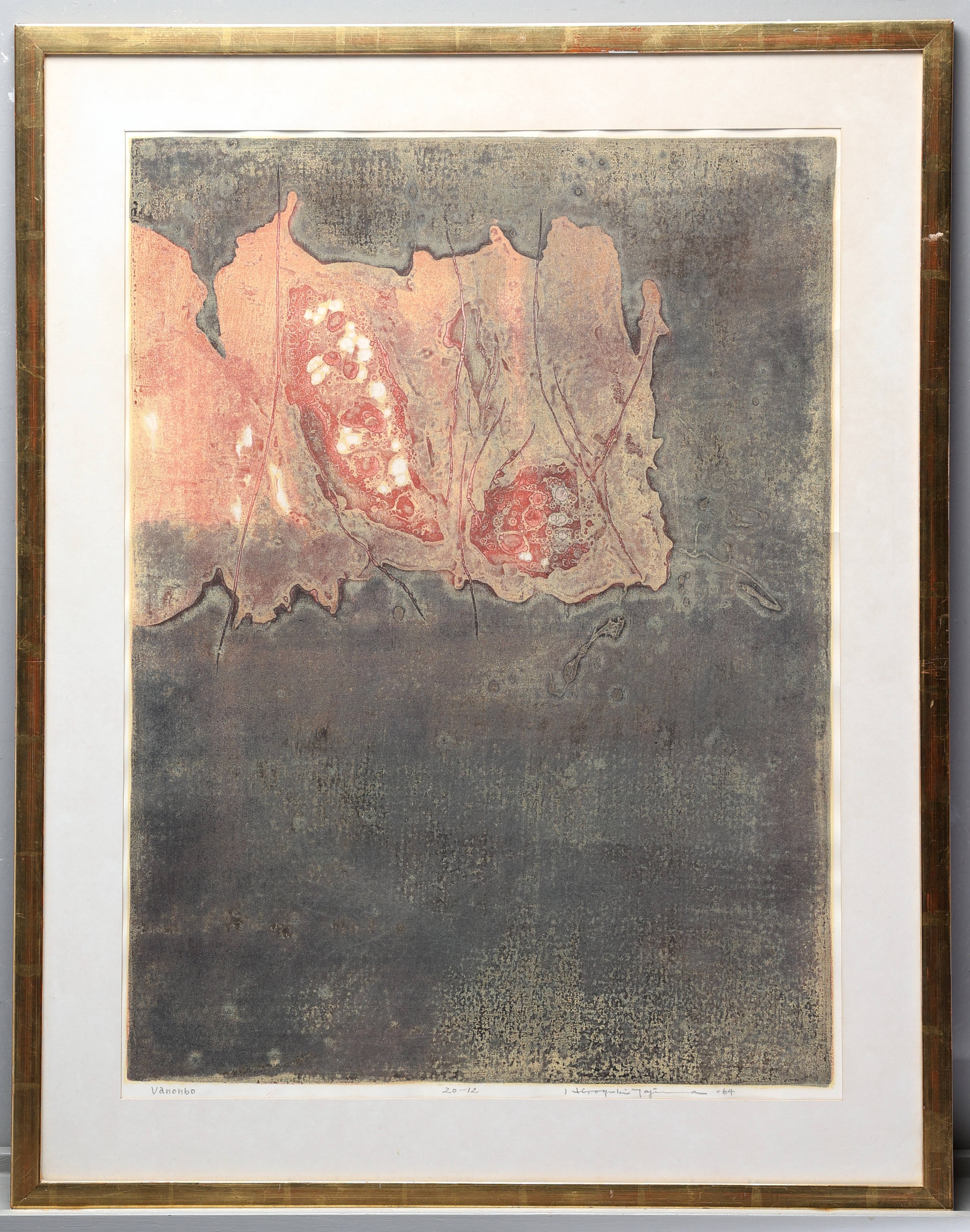 HIROYUKI TAJIMA. Färgetsning, " Vanonbo", signerad och daterad -64.