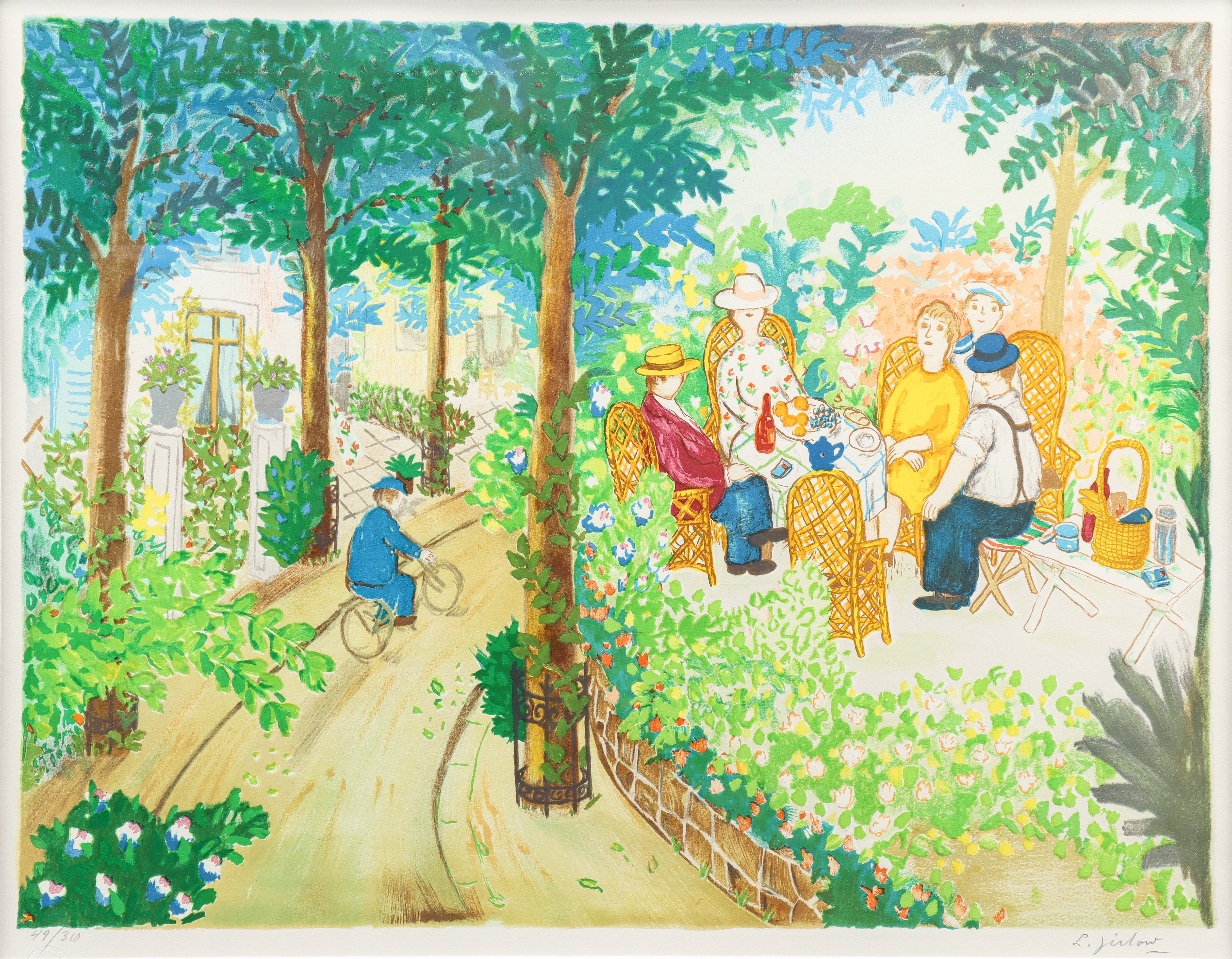 LENNART JIRLOW. Färglitografi 49/310, signerad.