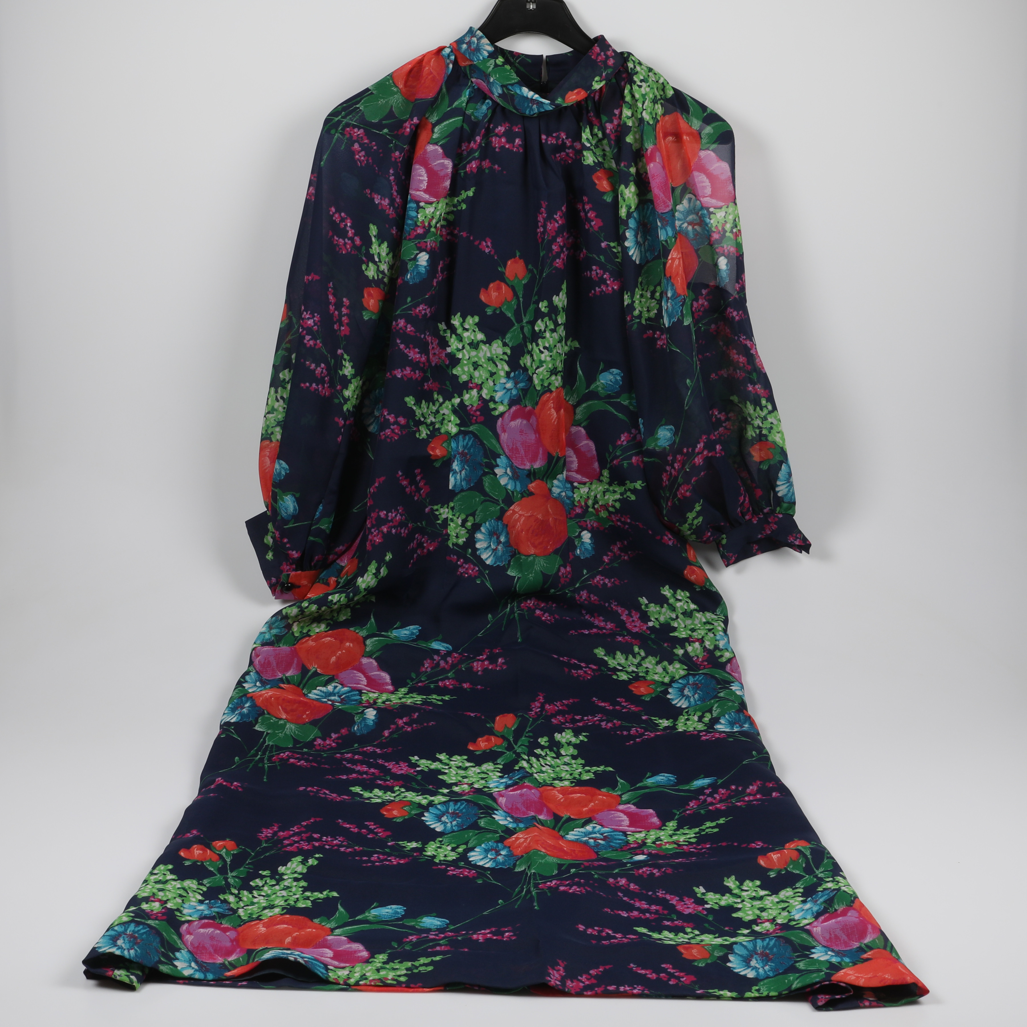 LÅNGKLÄNNING, chiffong/nylon, Smarty Modeller 1970-tal.