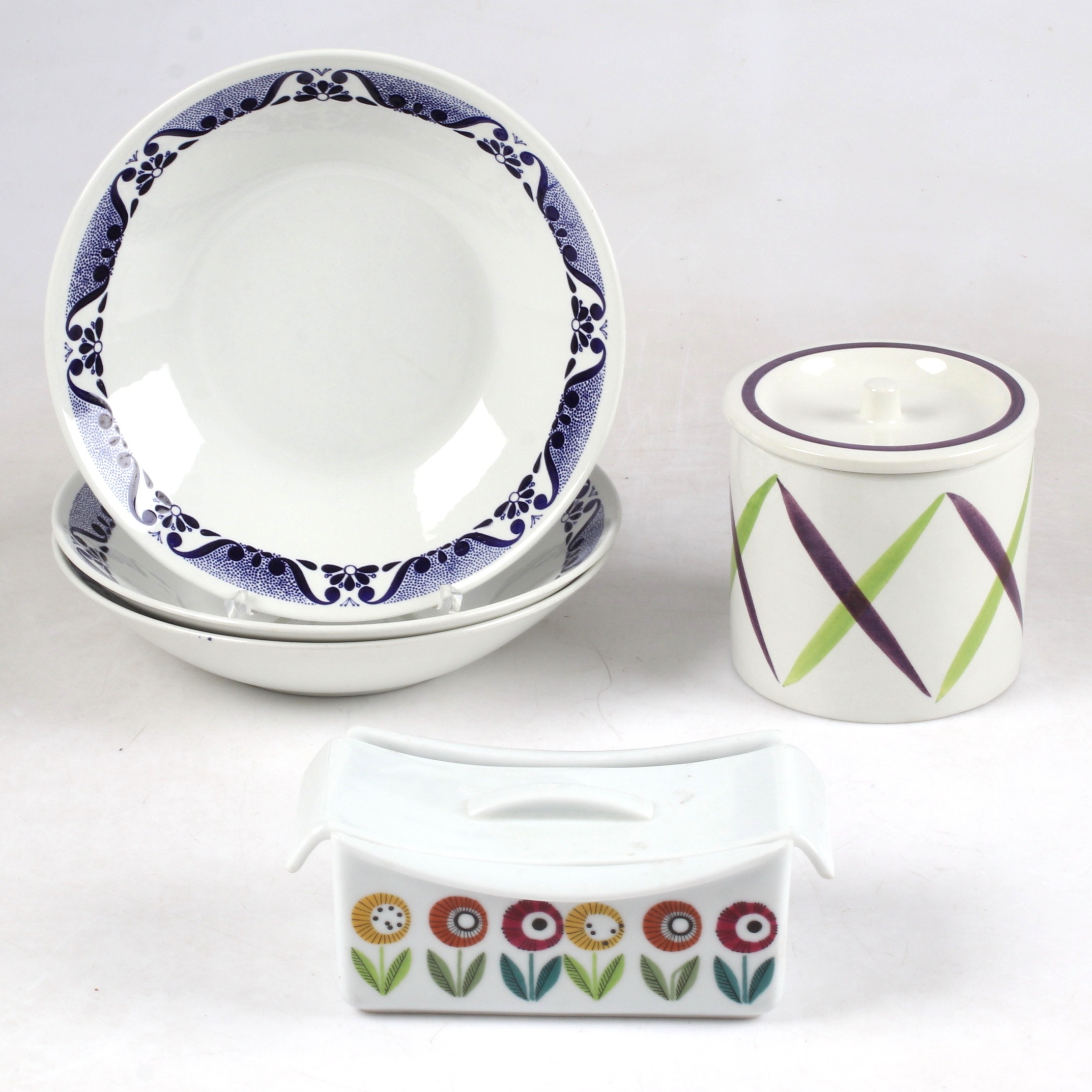 SMÖRASK, LOCKBURK och TALLRIKAR, 6 delar, Upsala-Ekeby.