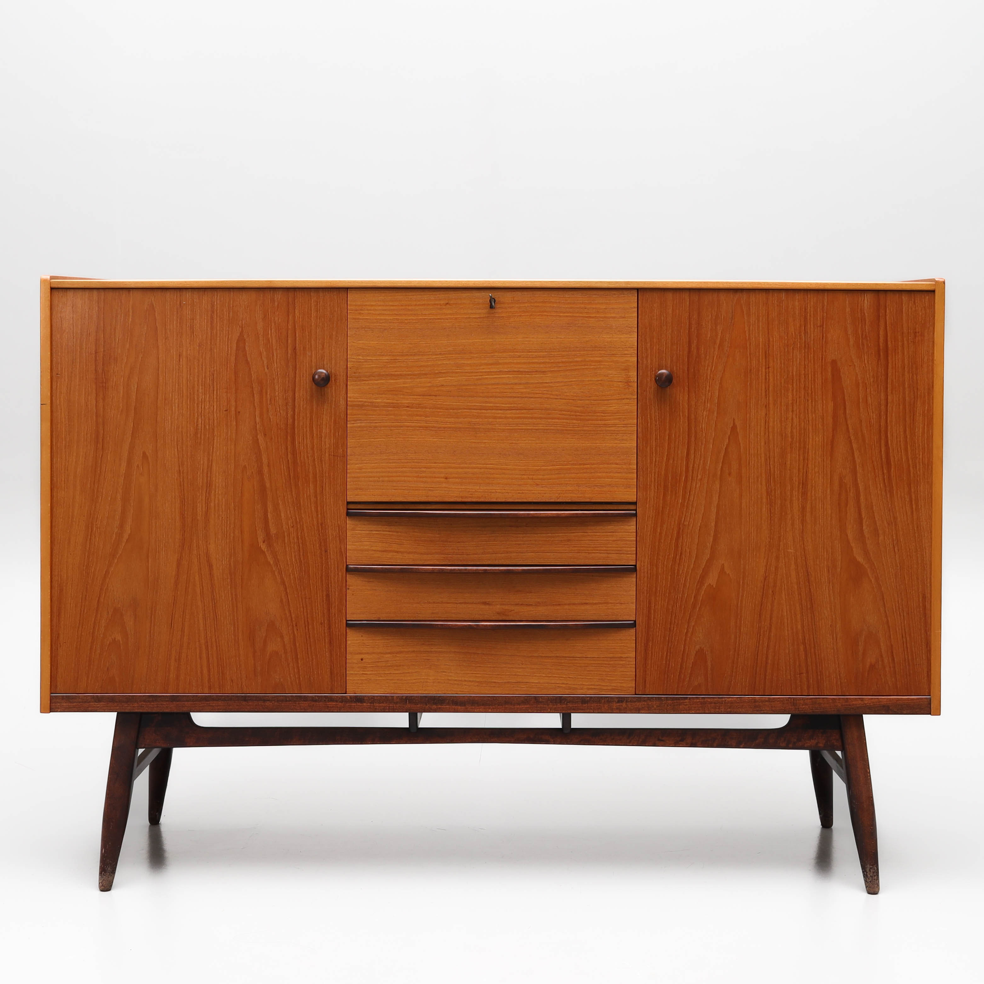 SIDEBOARD, teakfanér, 1950/60-tal.