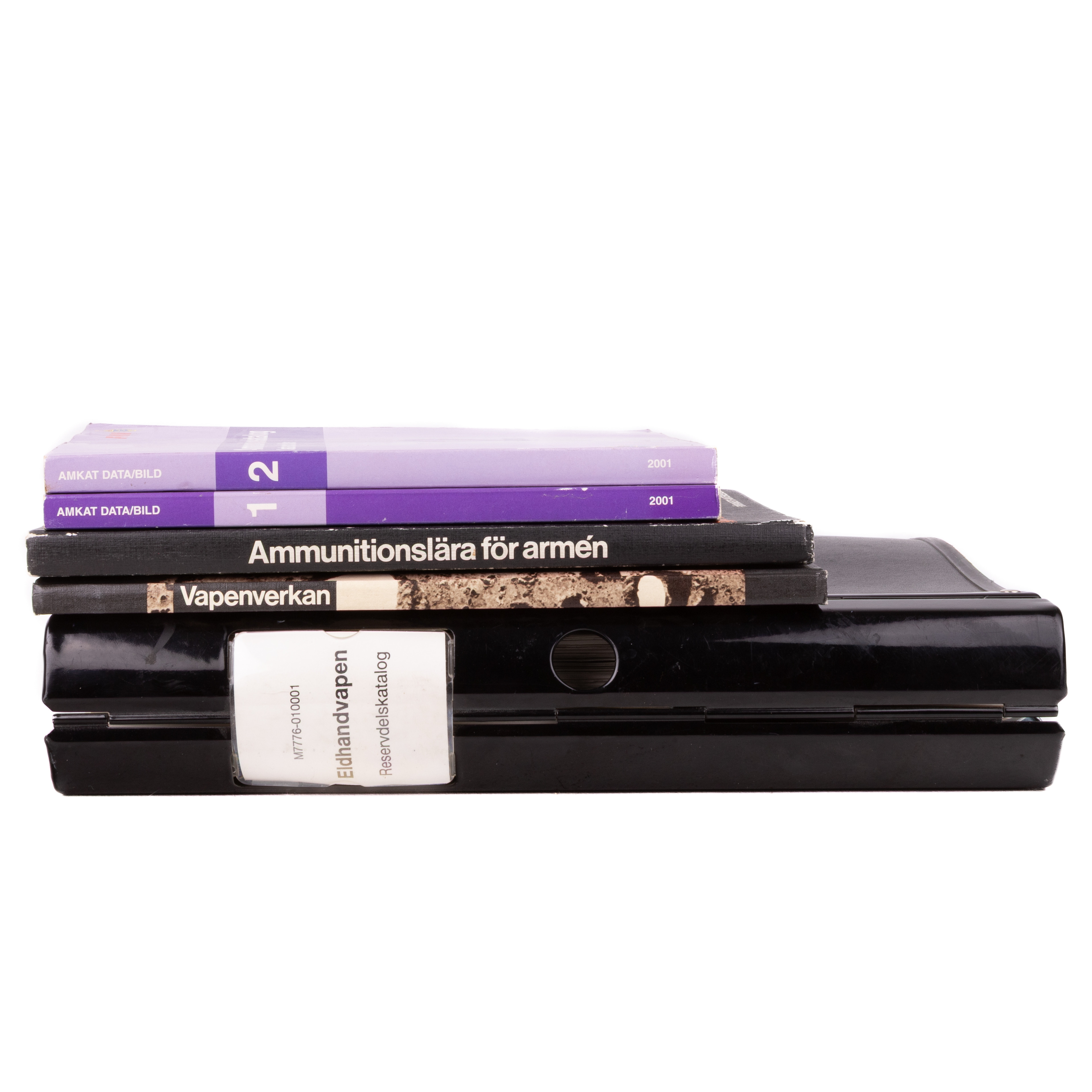 BÖCKER, ammunitions och reservdelslitteratur, Försvarets materielverk, 1900-2001, Sverige.