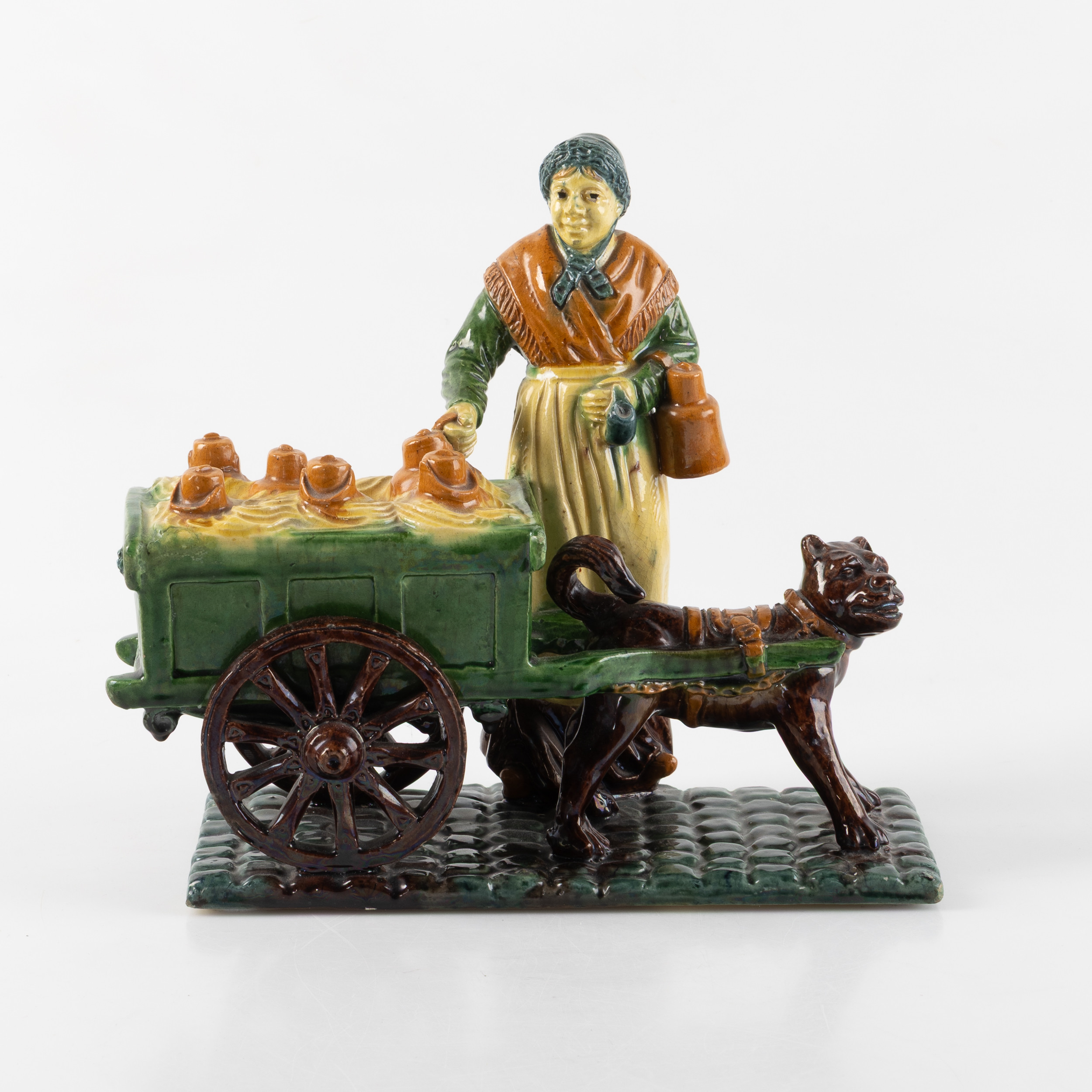FIGURGRUPP, 1800-talets slut, majolika.