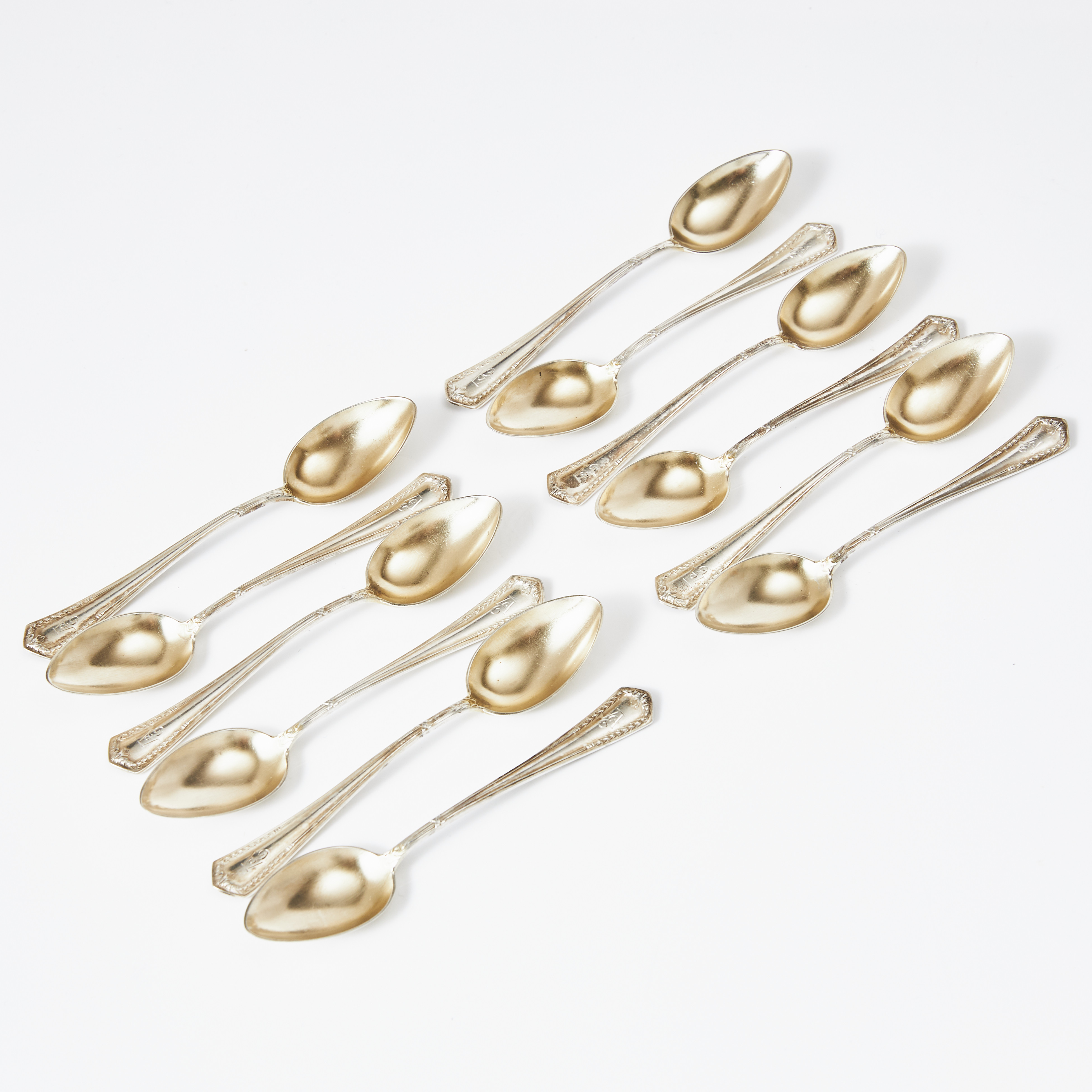 BERTIL HÄGGSTRÖM. Kaffeskedar, 12 st., silver, Boden 1919-1926.