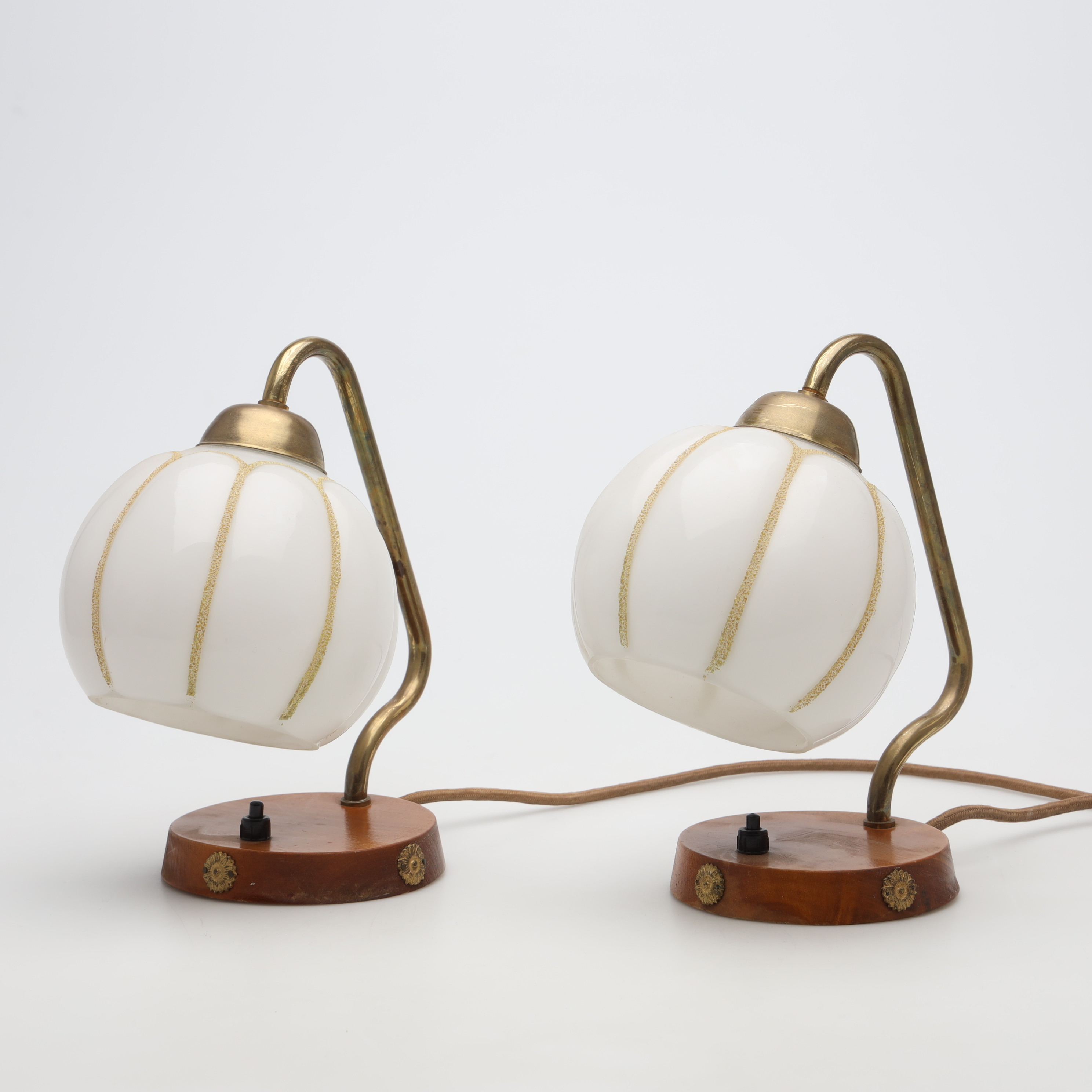 VÄGGLAMPOR, 1 par, funkis, 1930/40-tal.