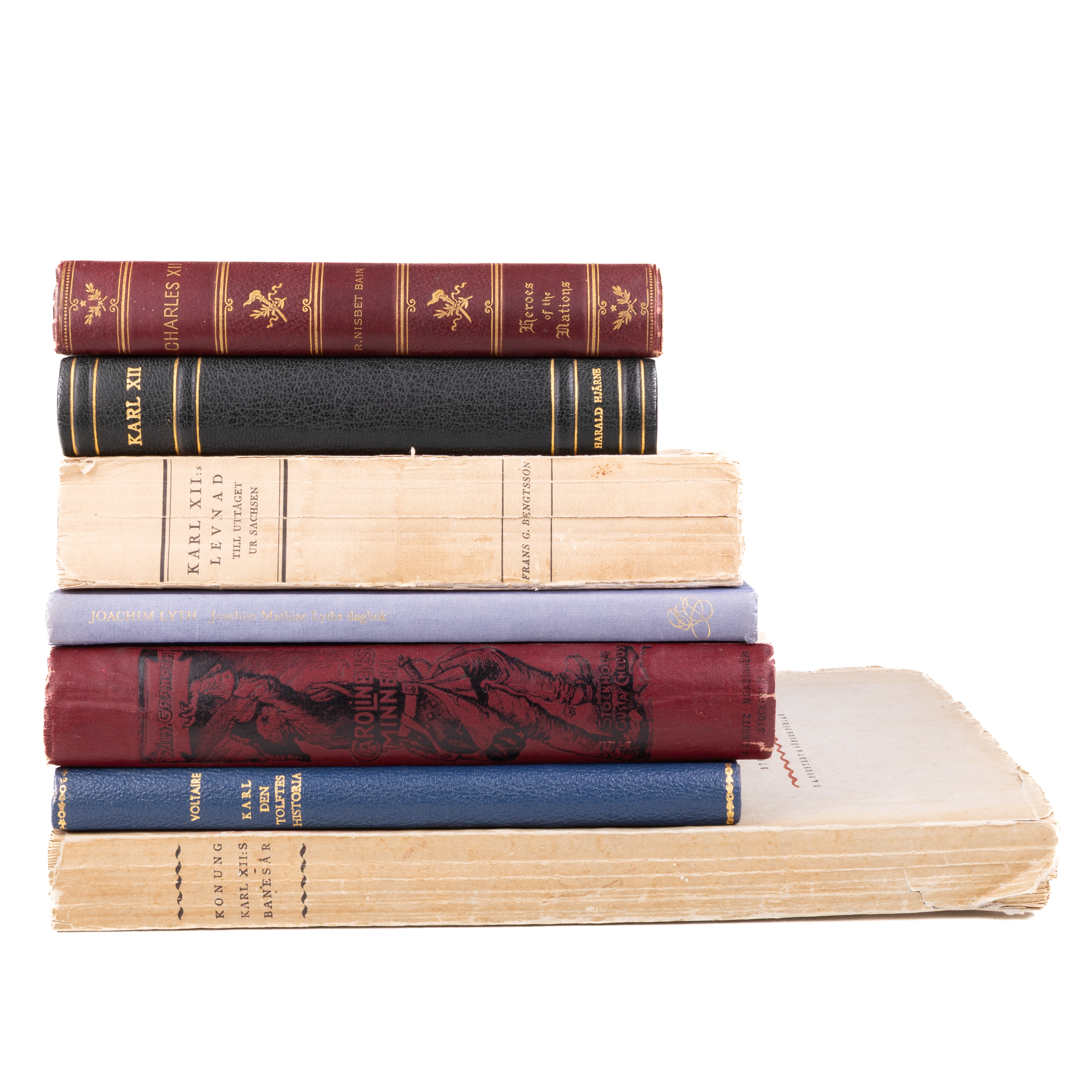 BÖCKER, parti, Karl XII, biografier, skönlitteratur, dagböcker, Sverige, 1900-tal.