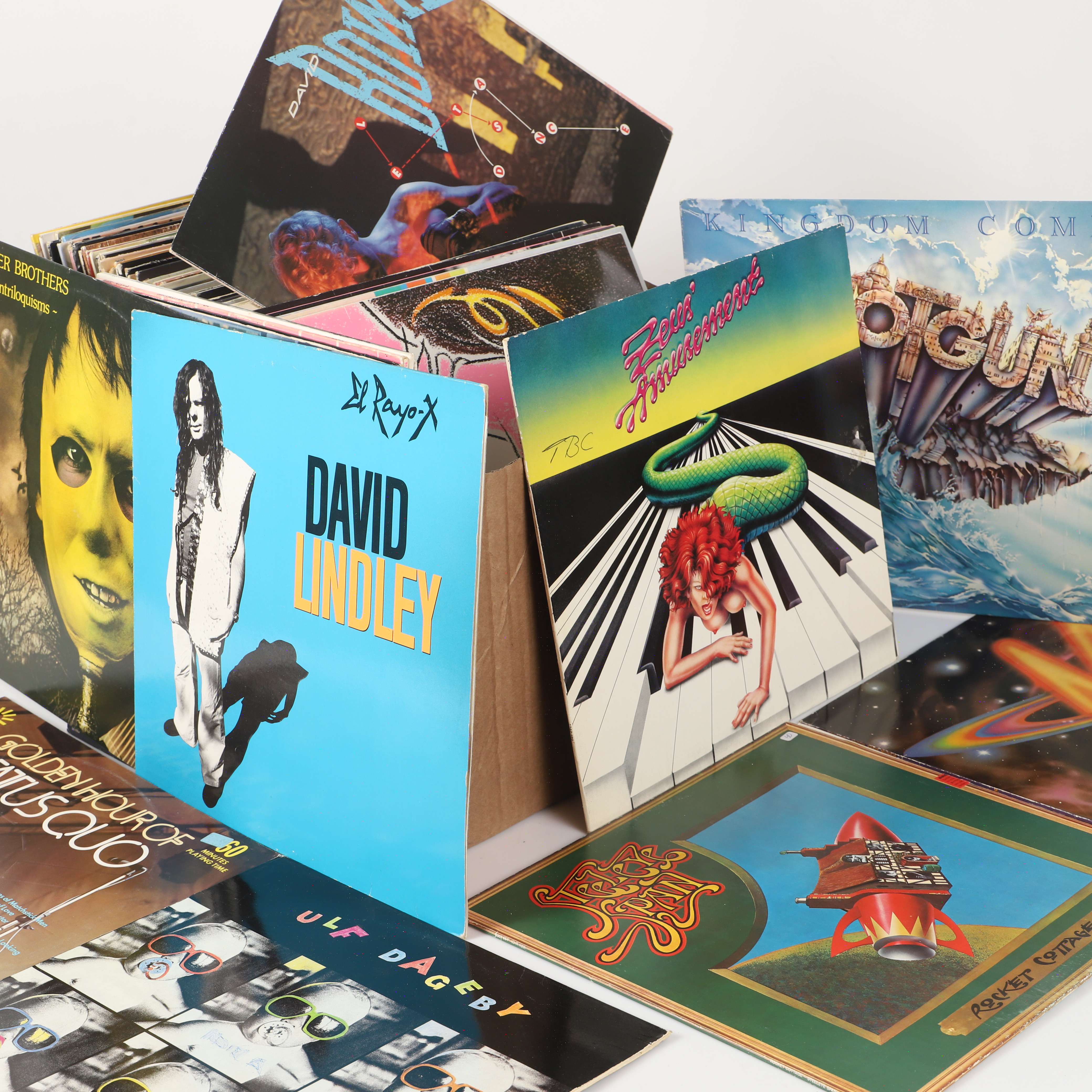 LP-SKIVOR, ca 75 stycken, blandade artister och genrer.