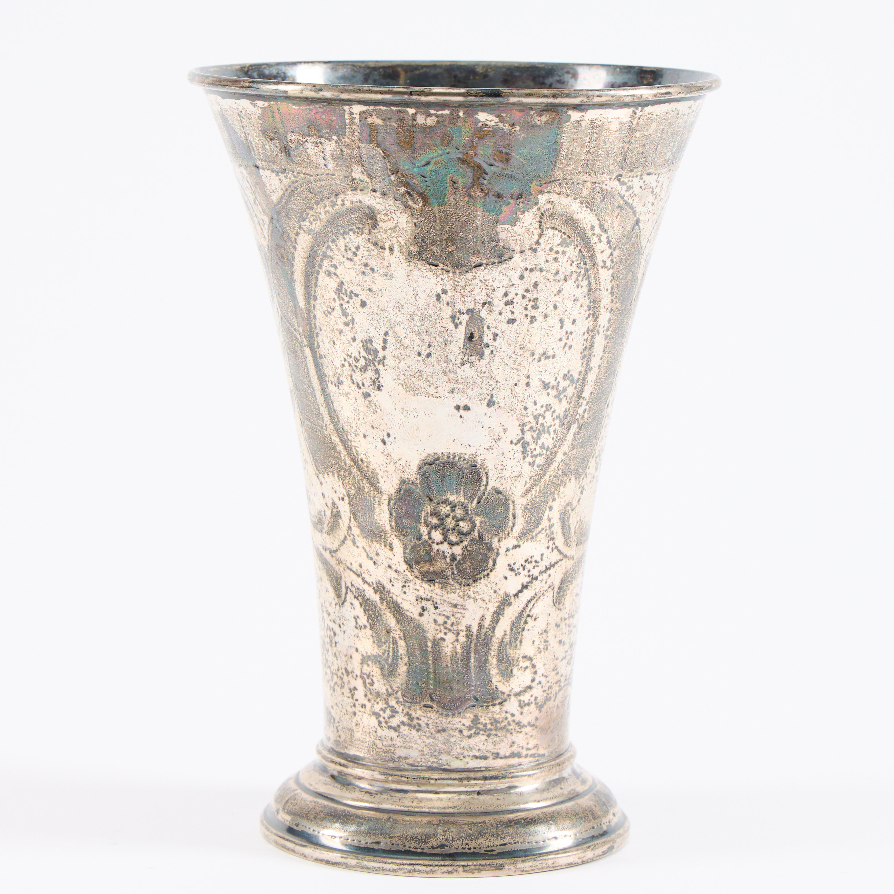 BÄGARE. Silver, rokokostil, CG Hallberg, Stockholm, 1950.