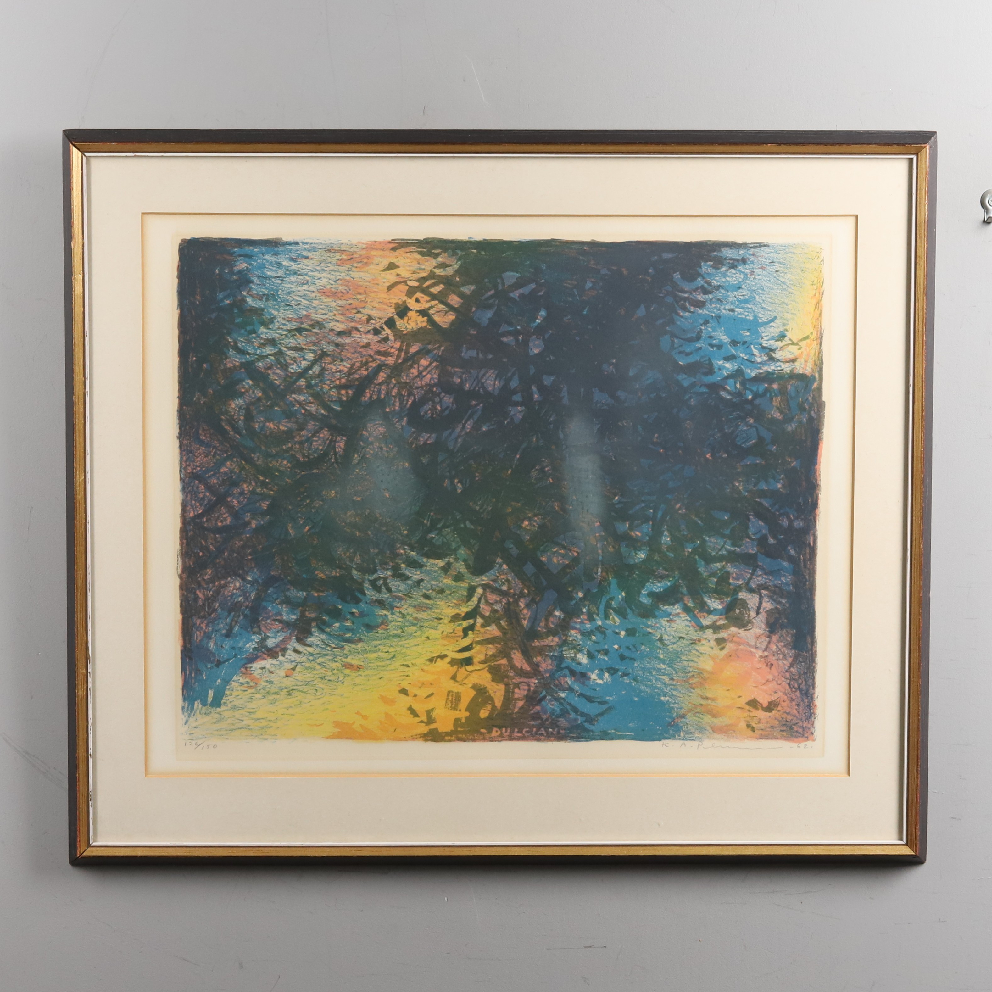 KARL AXEL PEHRSON. "Dulcian", färglitografi, signerad och numrerad 126/150.