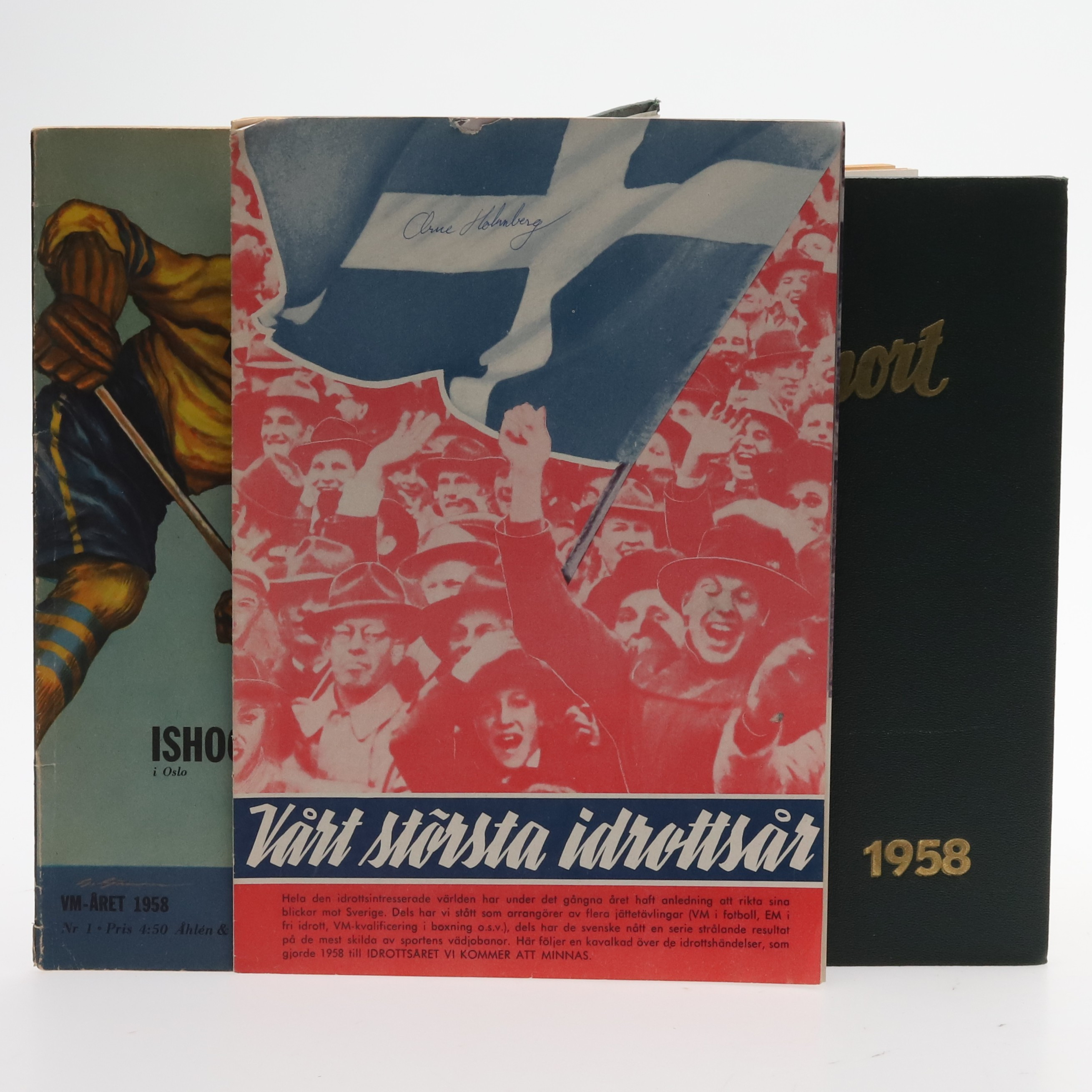 Sportmemoribilia, Allsport 12 st inbundna nummer, Vinter-VM -58, Vårt största idrottsår. -58.